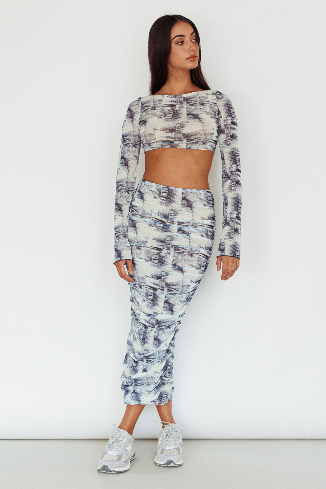 Blue Moons Strap Back Crop Top Indigo Denim-Fable Dress