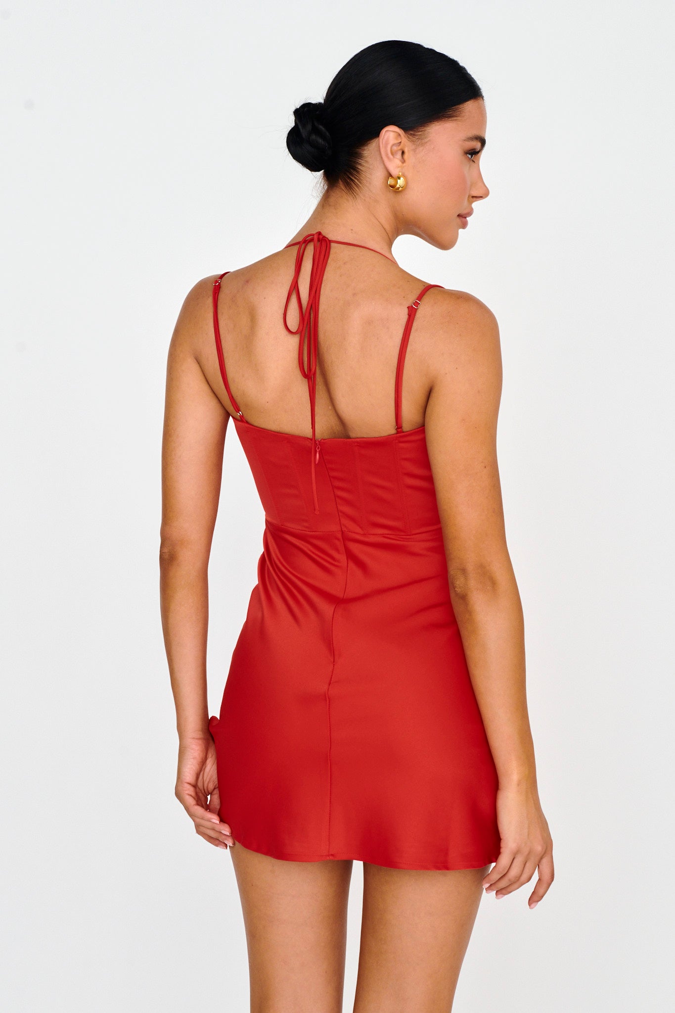 Wishing On A Star Bustier Mini Dress Red-Fable Dress