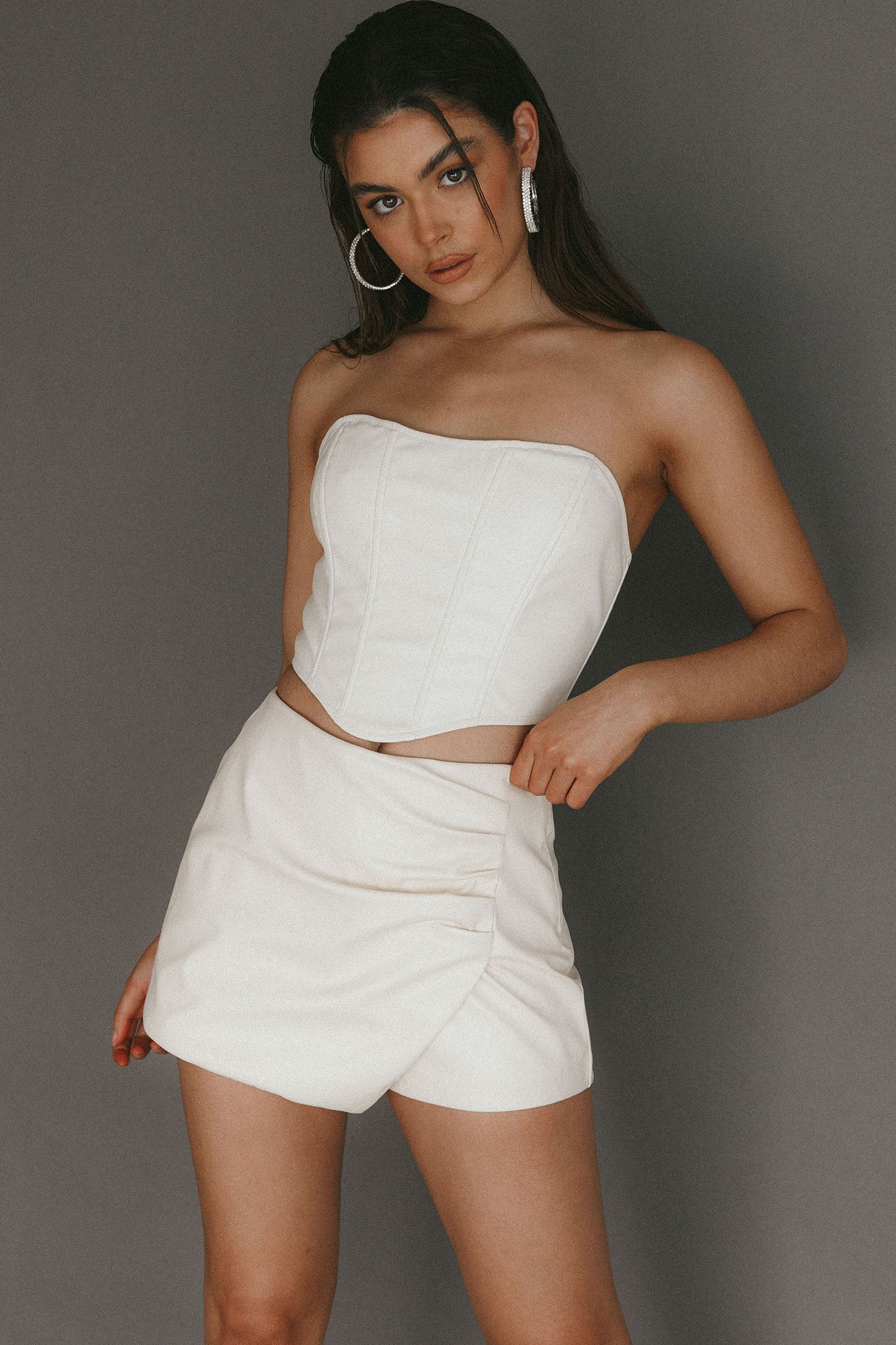 Audra Wrap Look Skorts Ivory-Fable Dress