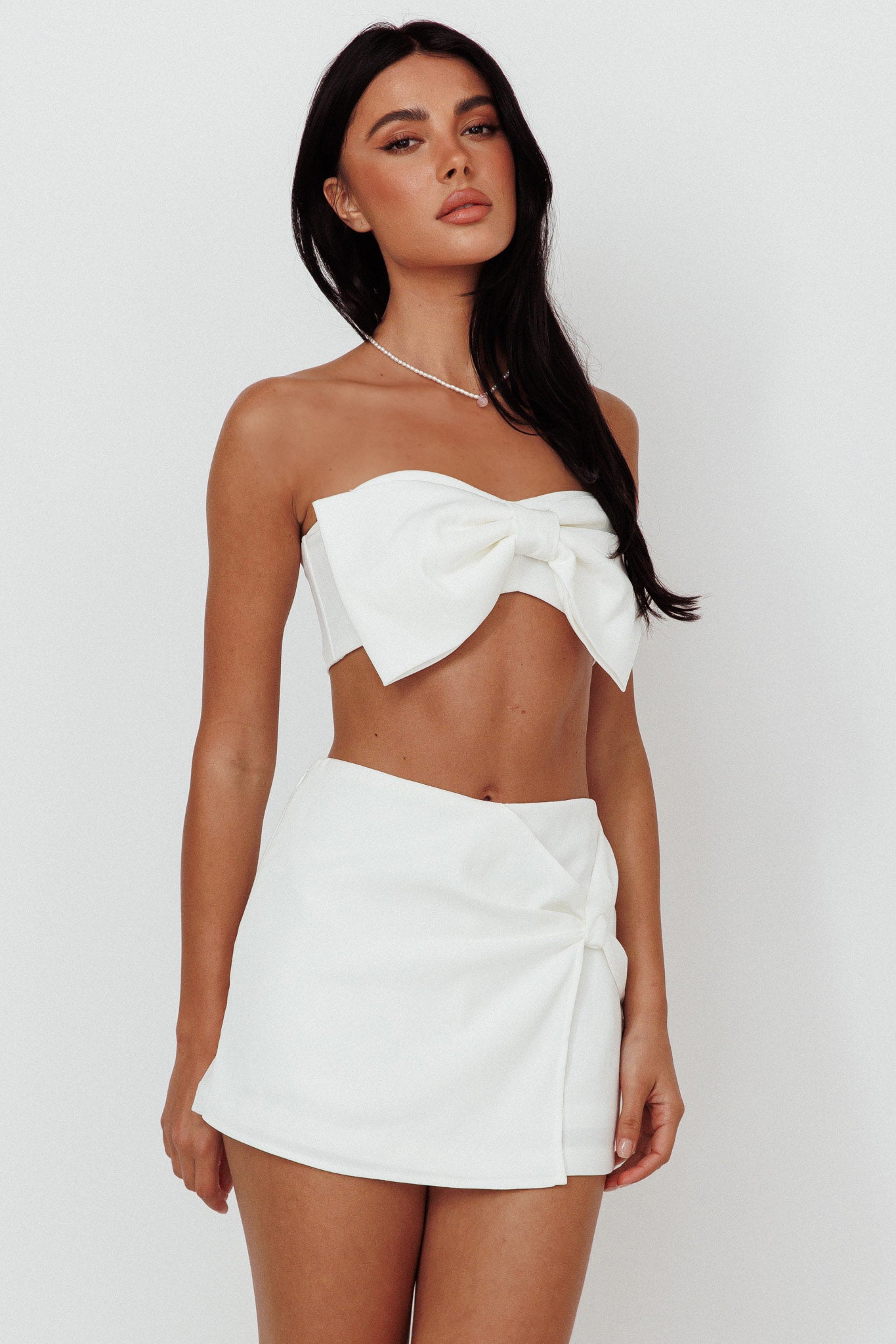 Nigella Twist Accent Skort White-Fable Dress