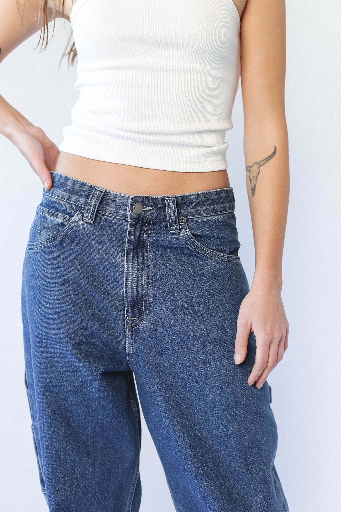 DR DENIM Faye Worker Pebble Mid Stone-Fable Dress