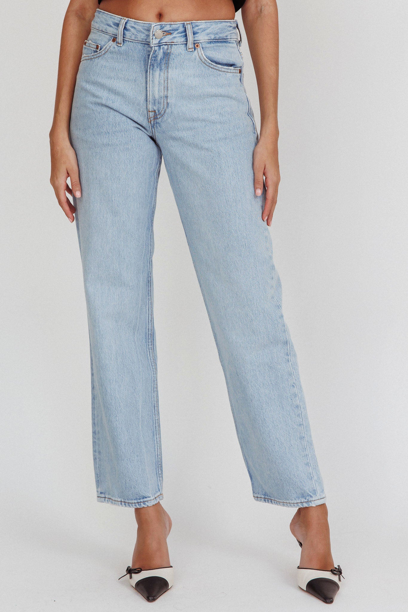 DR DENIM Arch Straight Jeans Stream Light Used-Fable Dress