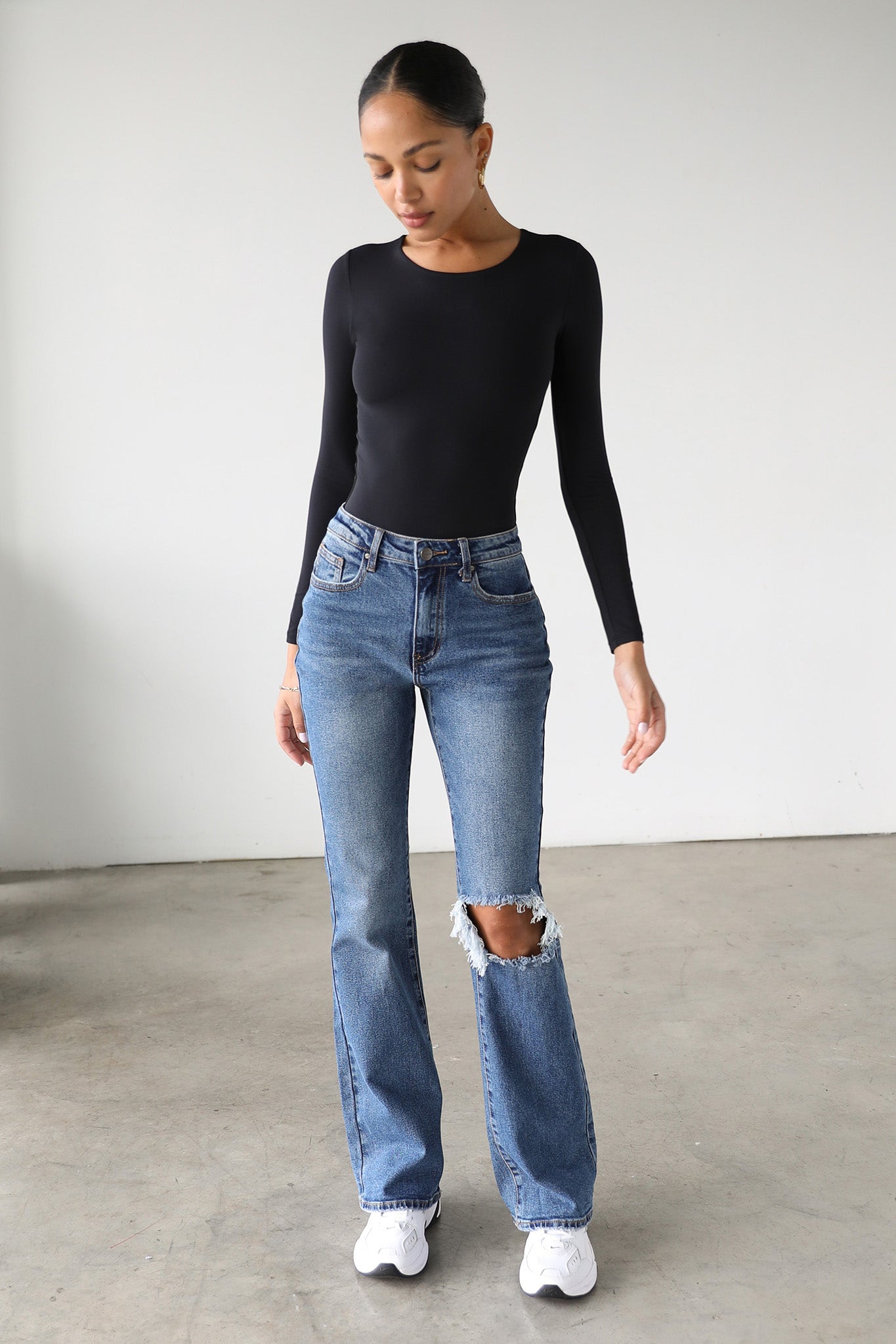 DOGMA High Rise Flare Leg Denim Jeans Dark Wash-Fable Dress