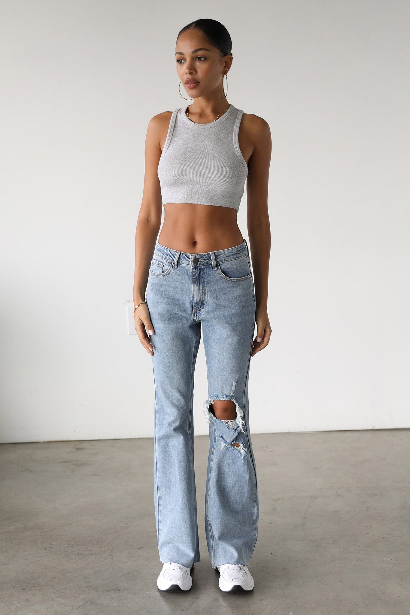 DOGMA High Rise Flare Denim Jeans Medium Wash-Fable Dress