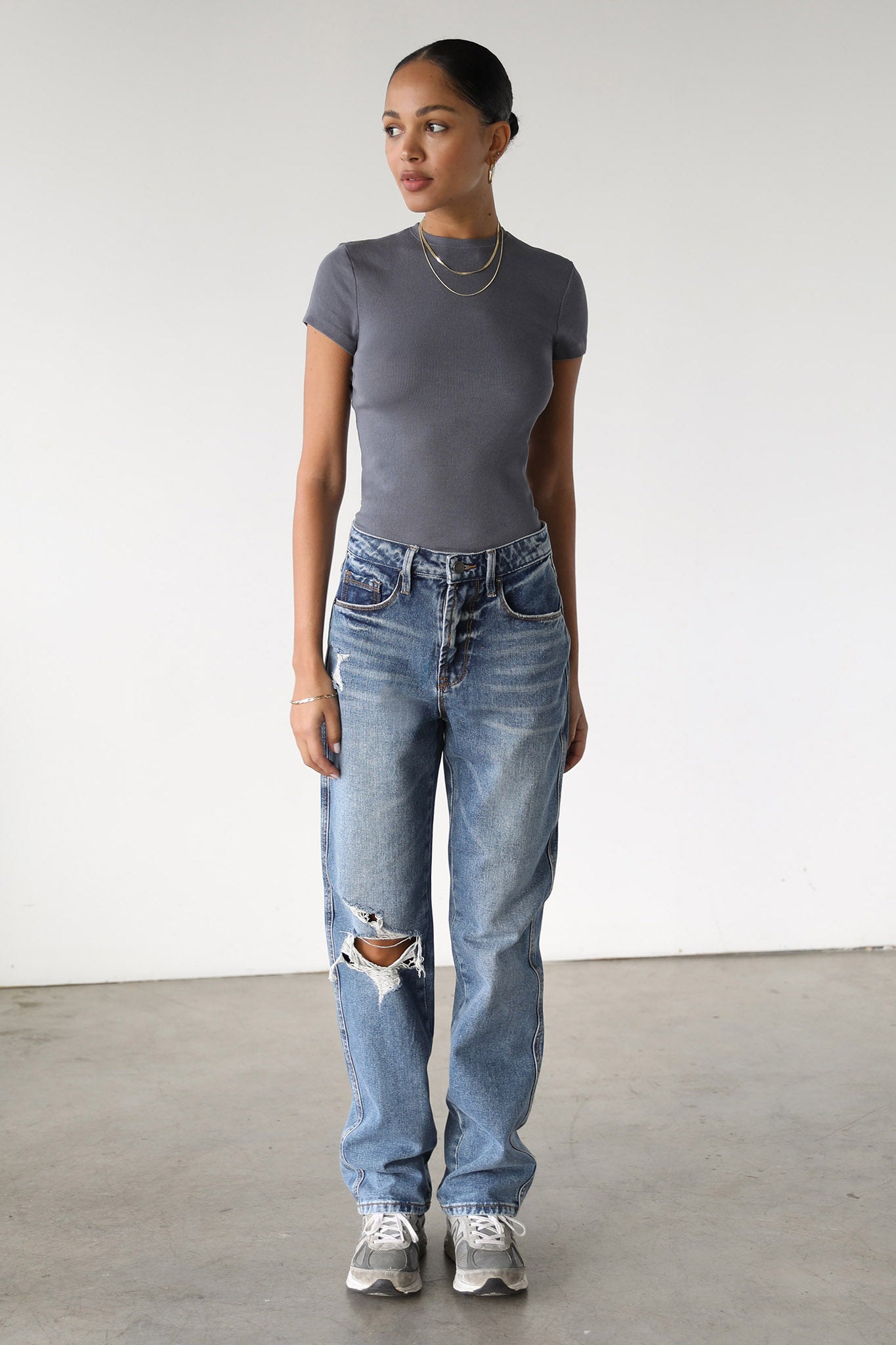 DOGMA High Rise Straight Leg Denim Jeans Dark Wash-Fable Dress