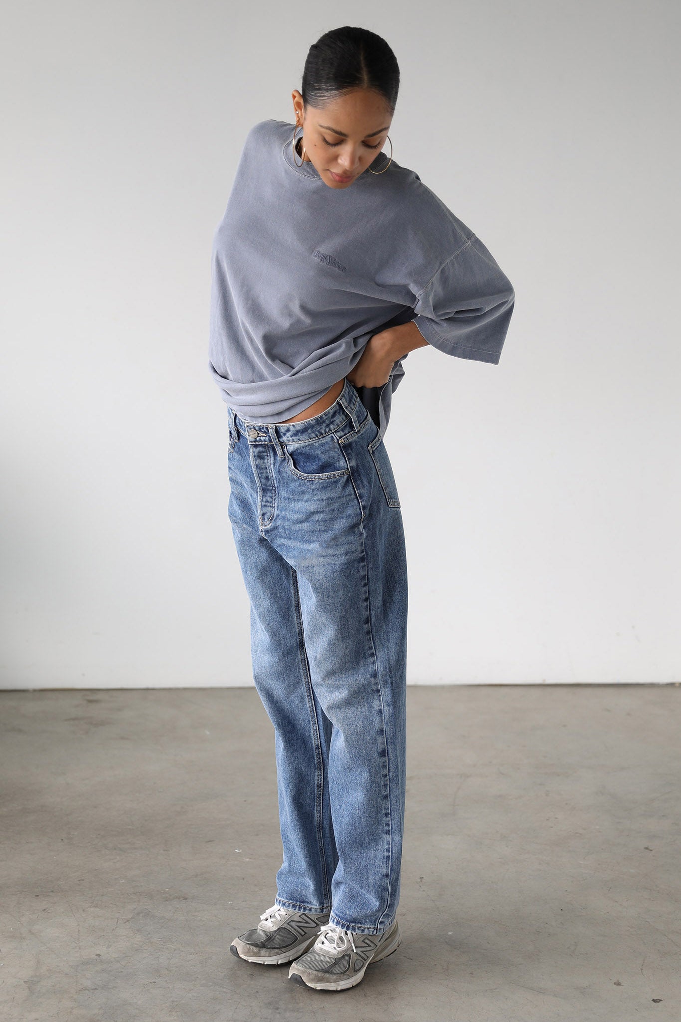 DOGMA Classic High Rise Straight Leg Denim Jeans Dark Wash-Fable Dress