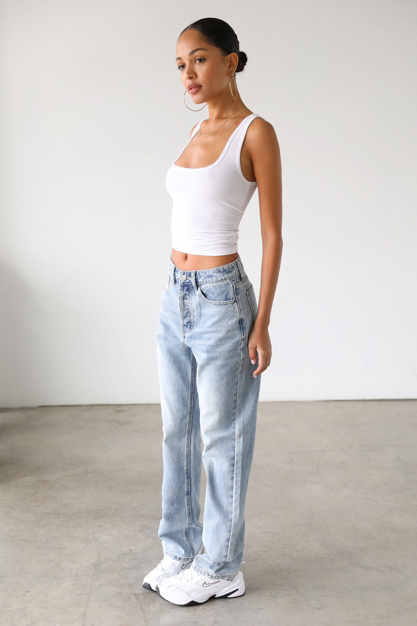 DOGMA Classic High Rise Straight Leg Denim Jeans Light Wash-Fable Dress