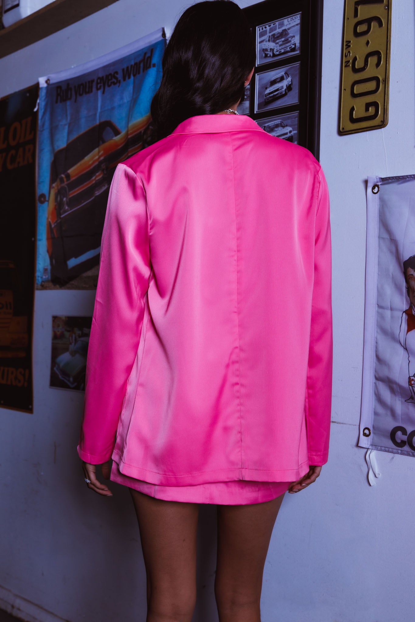 Cleo Satin Mini Skort Pink-Fable Dress