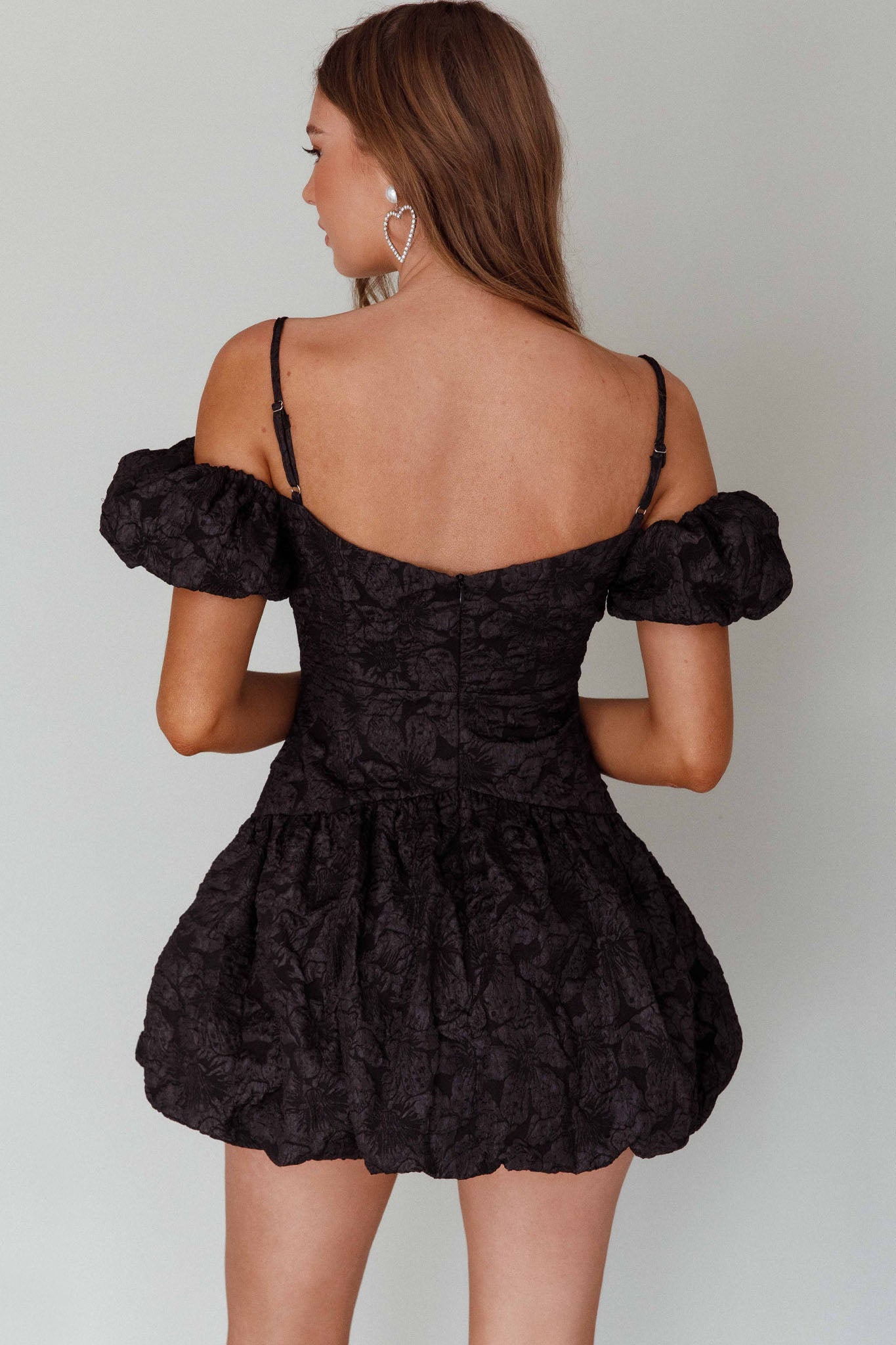 Mon Bebe Drop Waist Mini Dress Black-Fable Dress