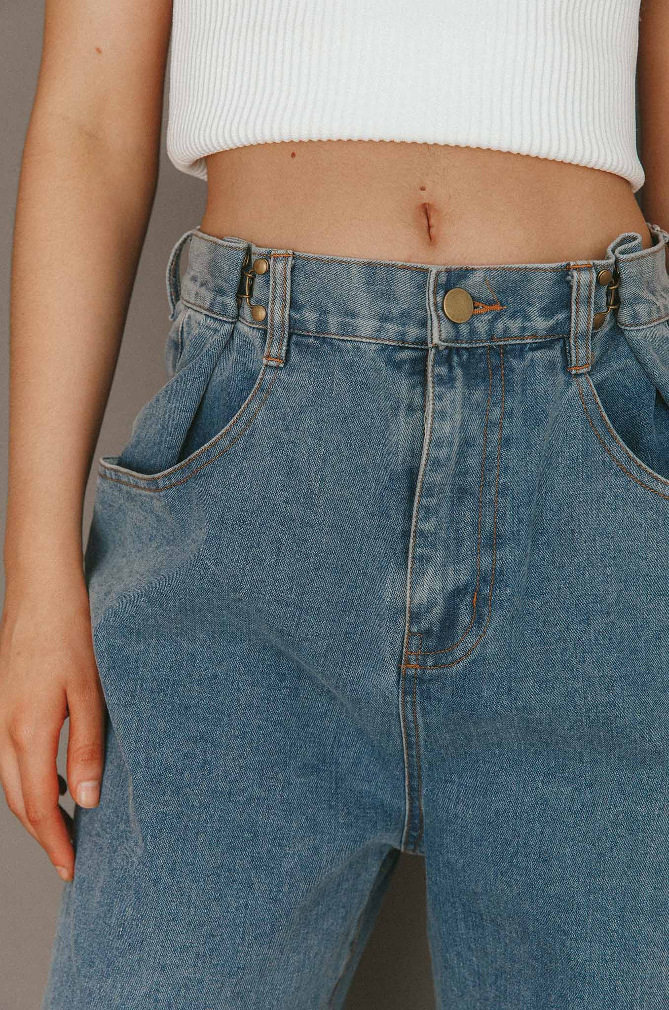 No Coincidence Wide Leg Jeans Denim Blue-Fable Dress