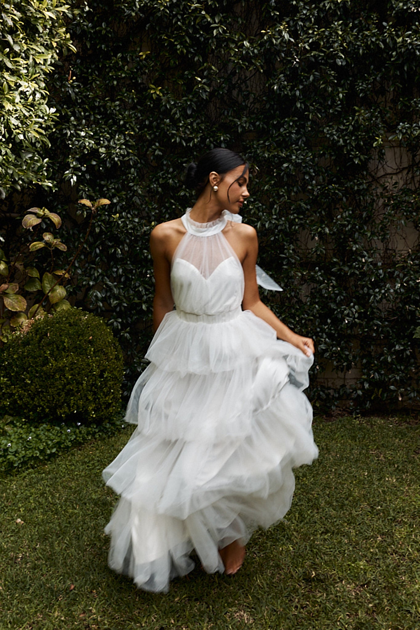 Arlett Sleeveless Layered Maxi Dress Off White-Fable Dress