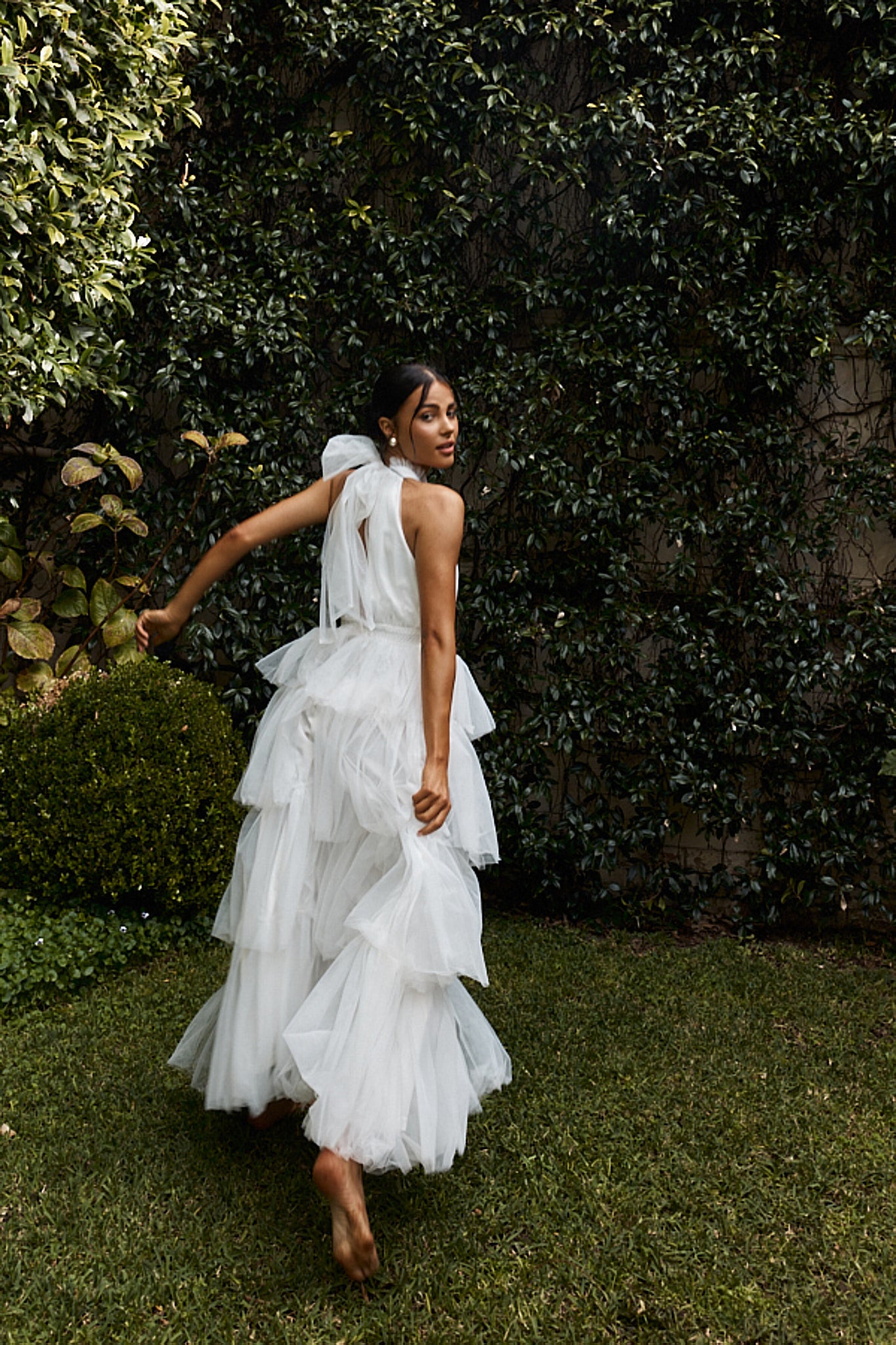 Arlett Sleeveless Layered Maxi Dress Off White-Fable Dress