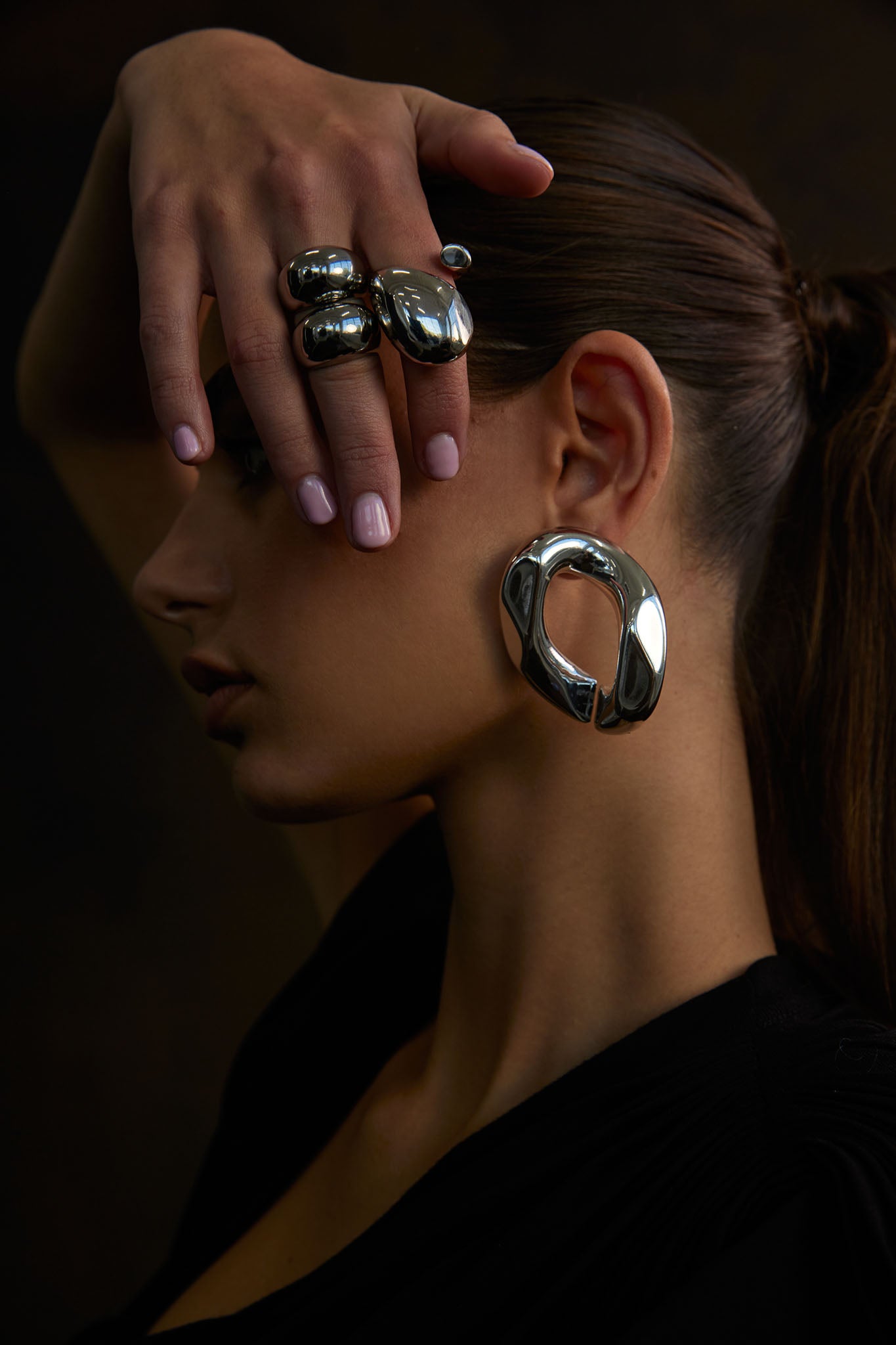 NOAH Chunky Ring Silver-Fable Dress