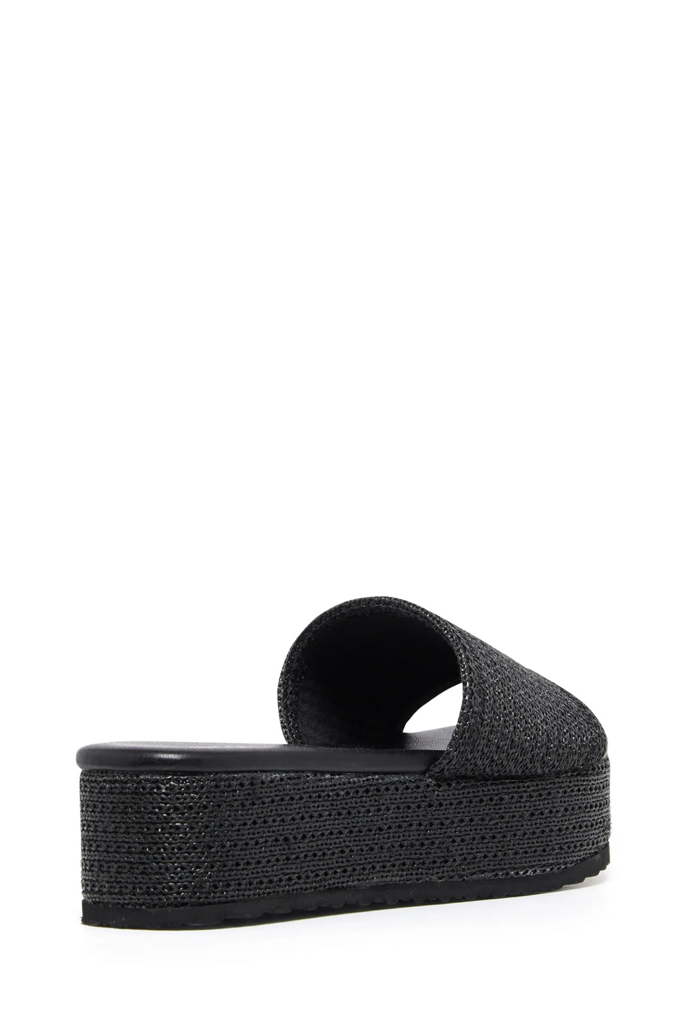 THERAPY Avery Flatform Sandal Raffia Black-Fable Dress