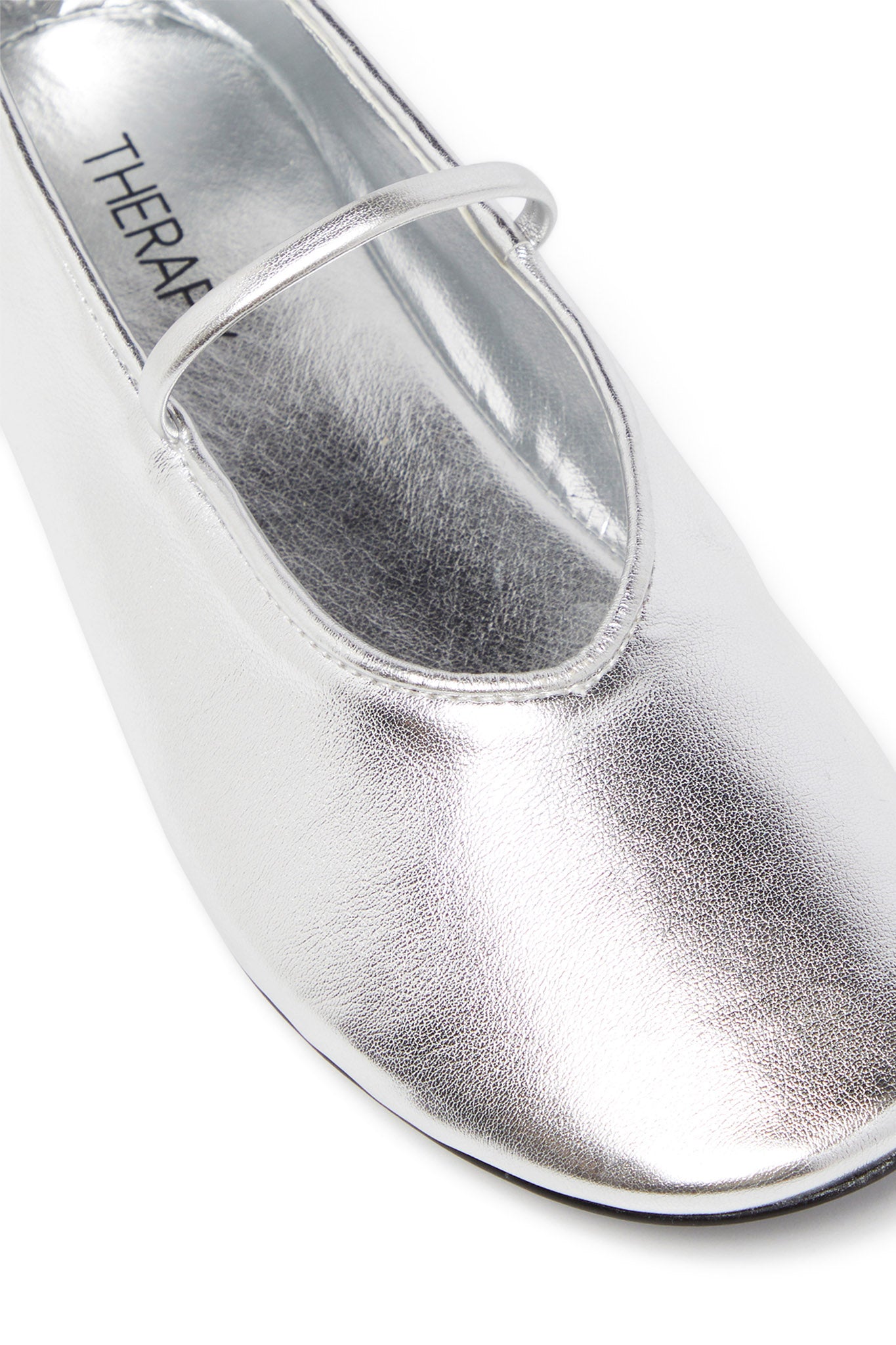 THERAPY Moncherri Ballet Flat Silver Smooth-Fable Dress