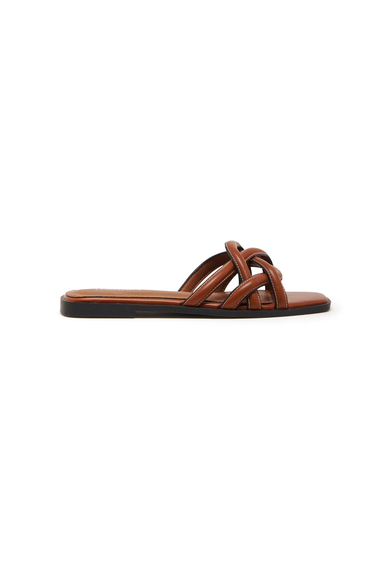 THERAPY Gabrielle Flat Sandal Dark Tan-Fable Dress