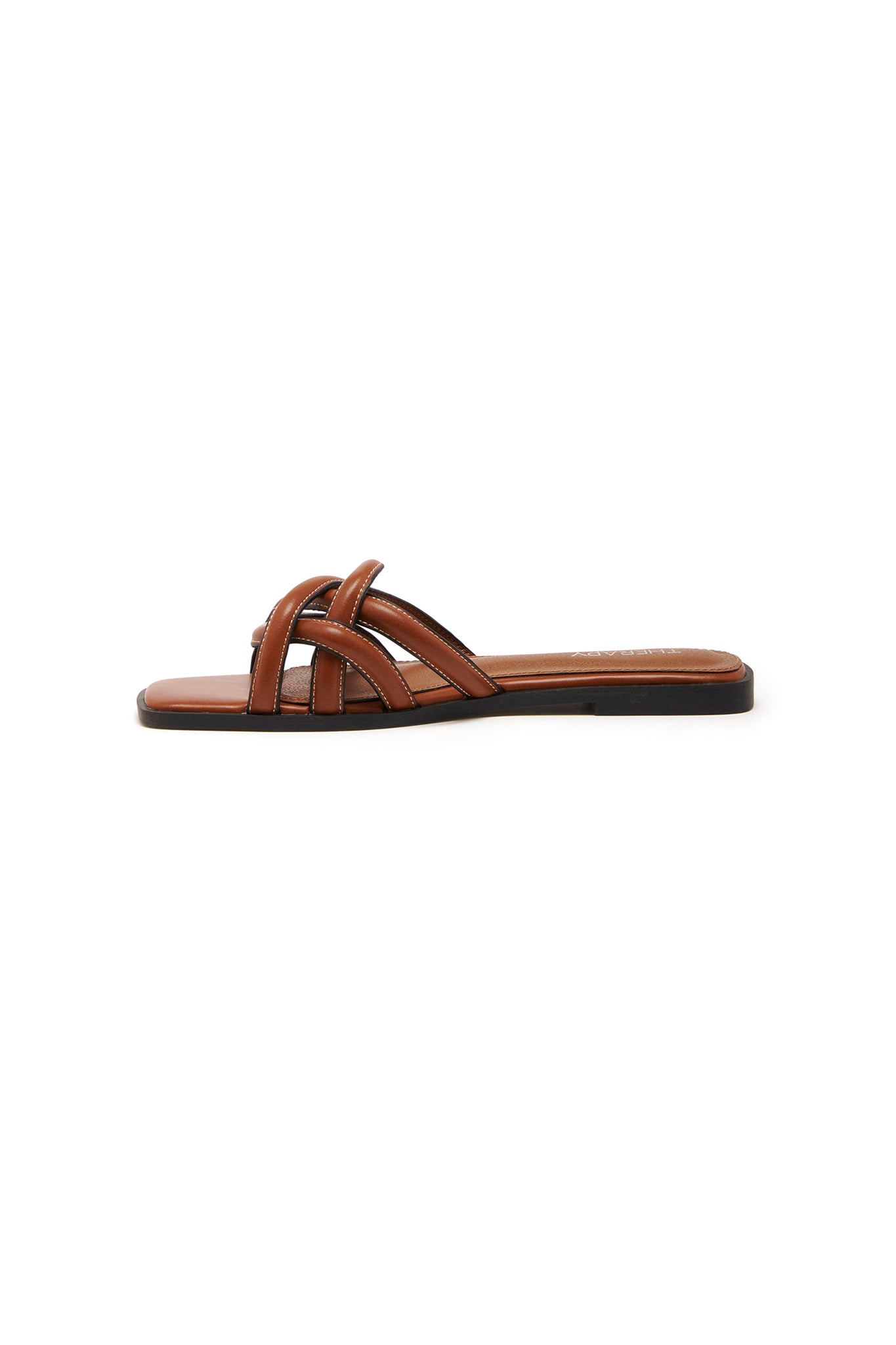 THERAPY Gabrielle Flat Sandal Dark Tan-Fable Dress
