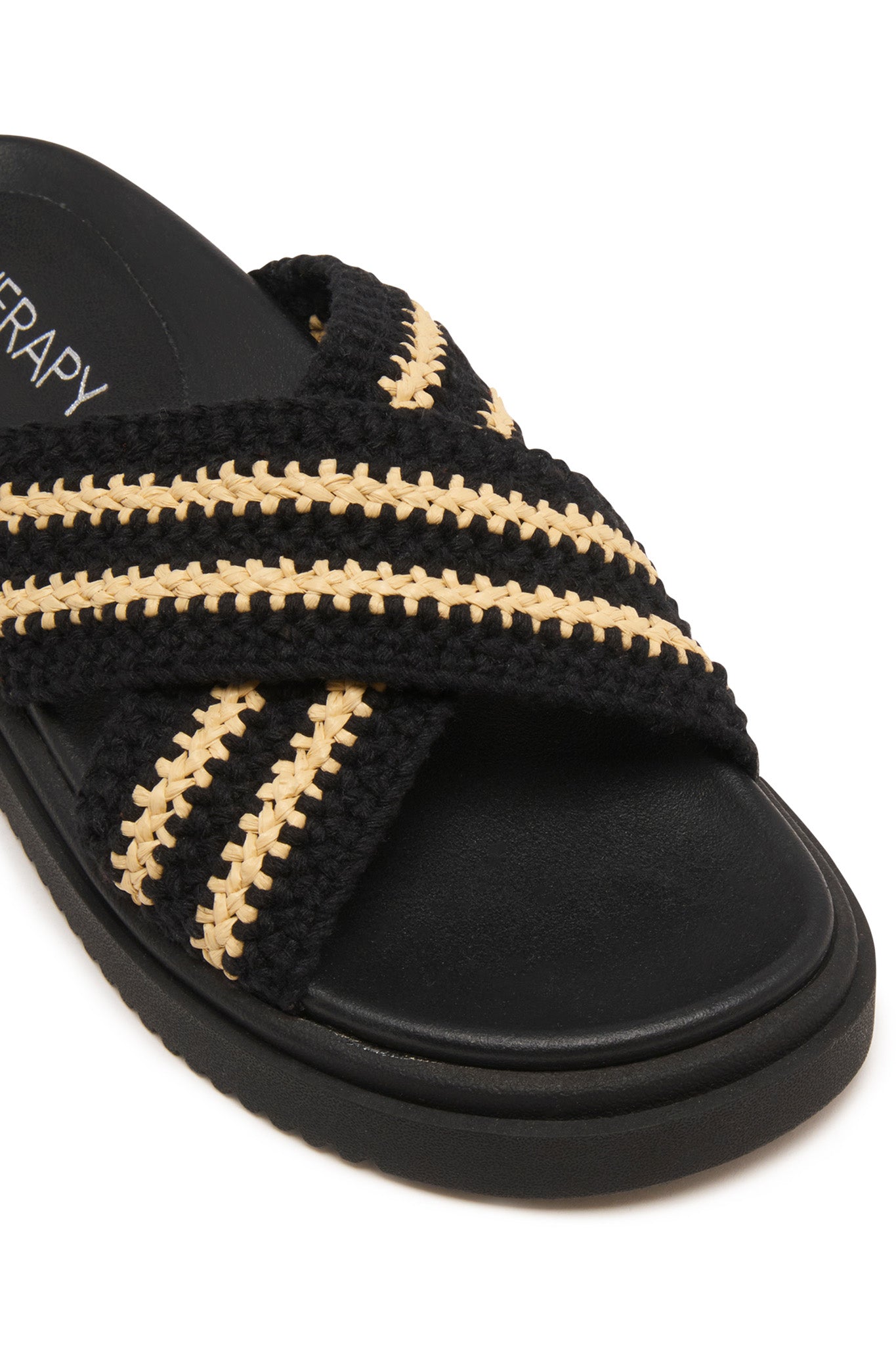 THERAPY Peta Platform Sandal Black Beige-Fable Dress