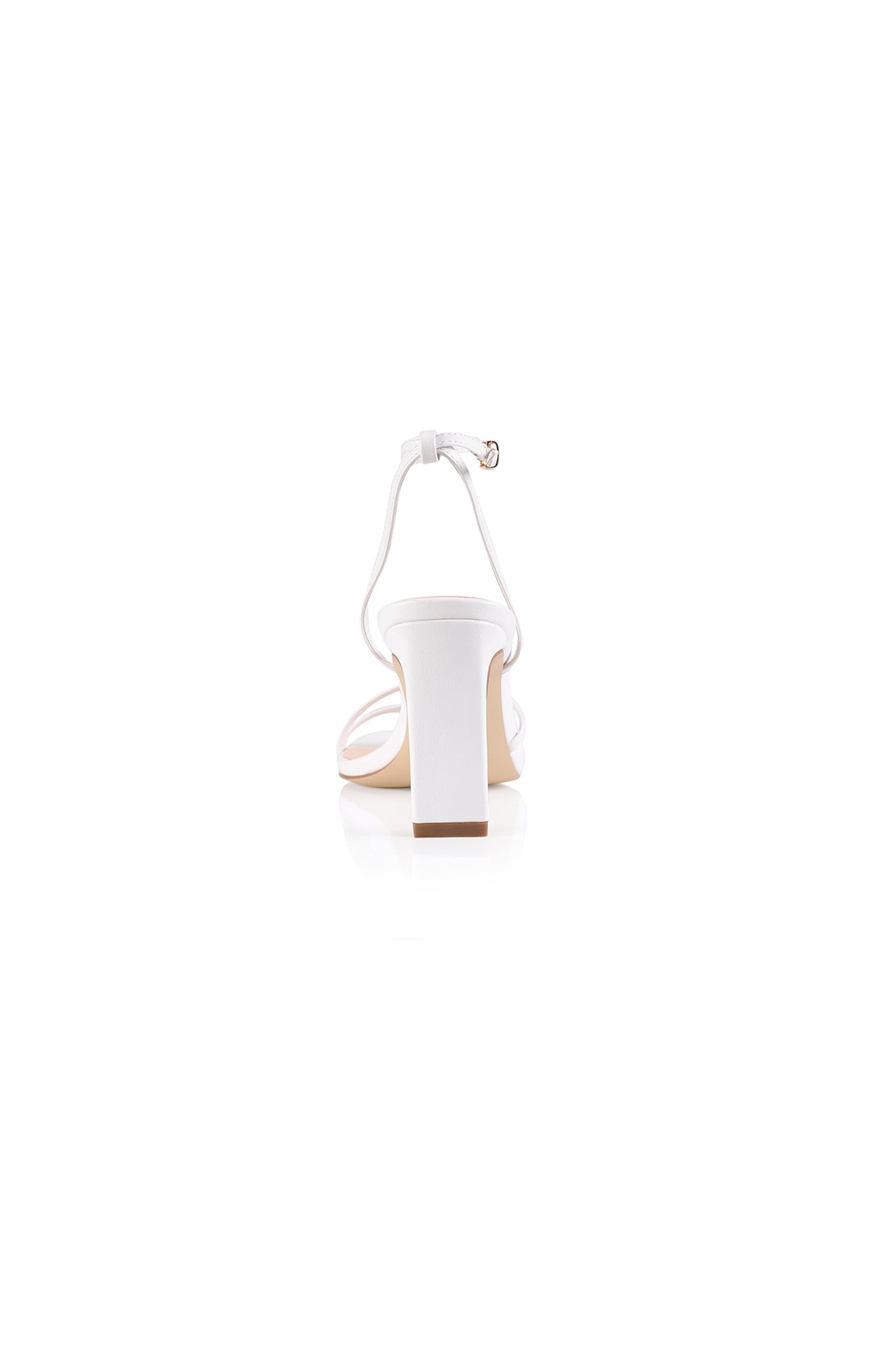 VERALi Kimmy Slim Strappy Heels White Smooth-Fable Dress