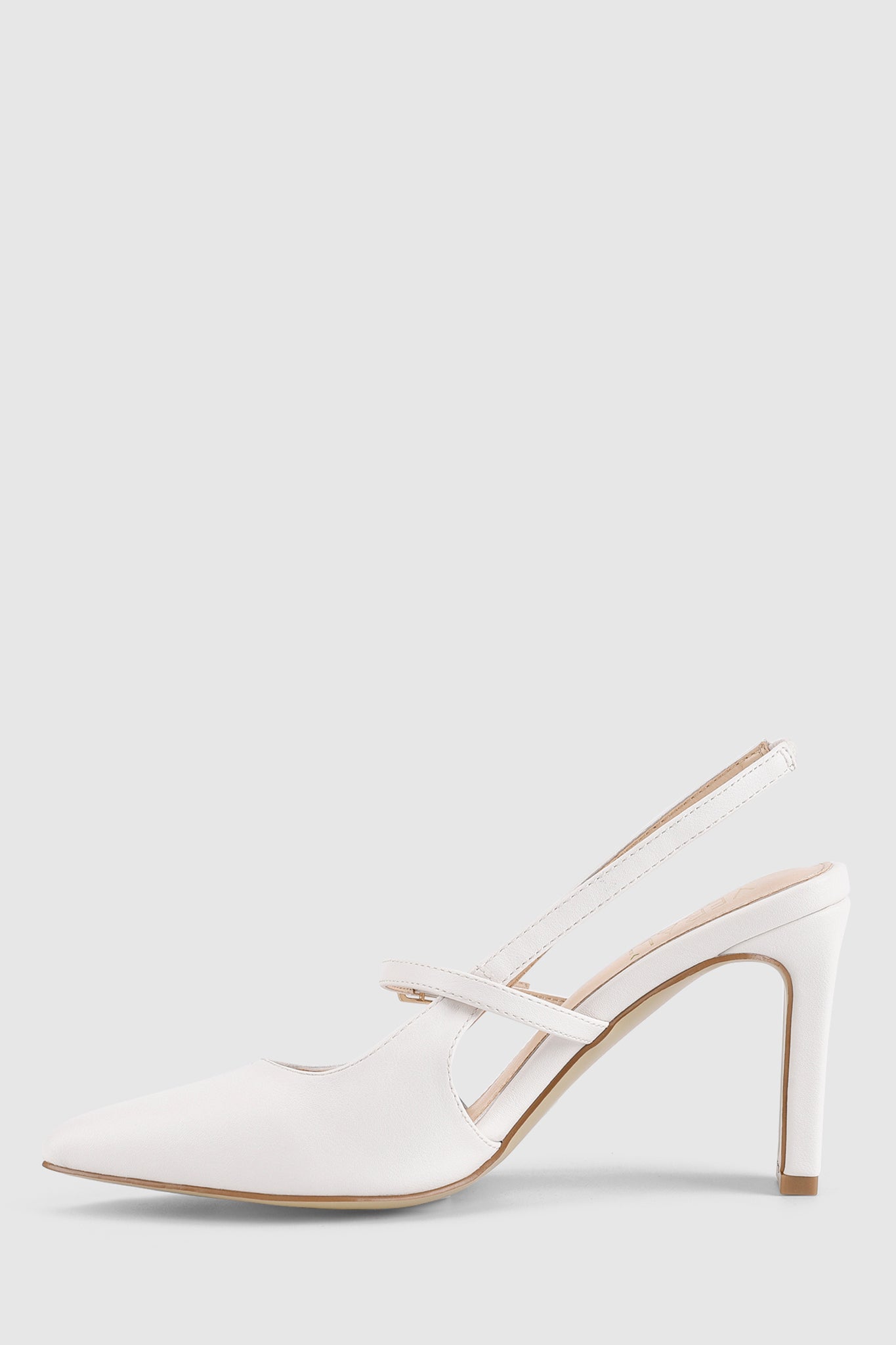 VERALi Kimchi Slingback Block Heels White-Fable Dress