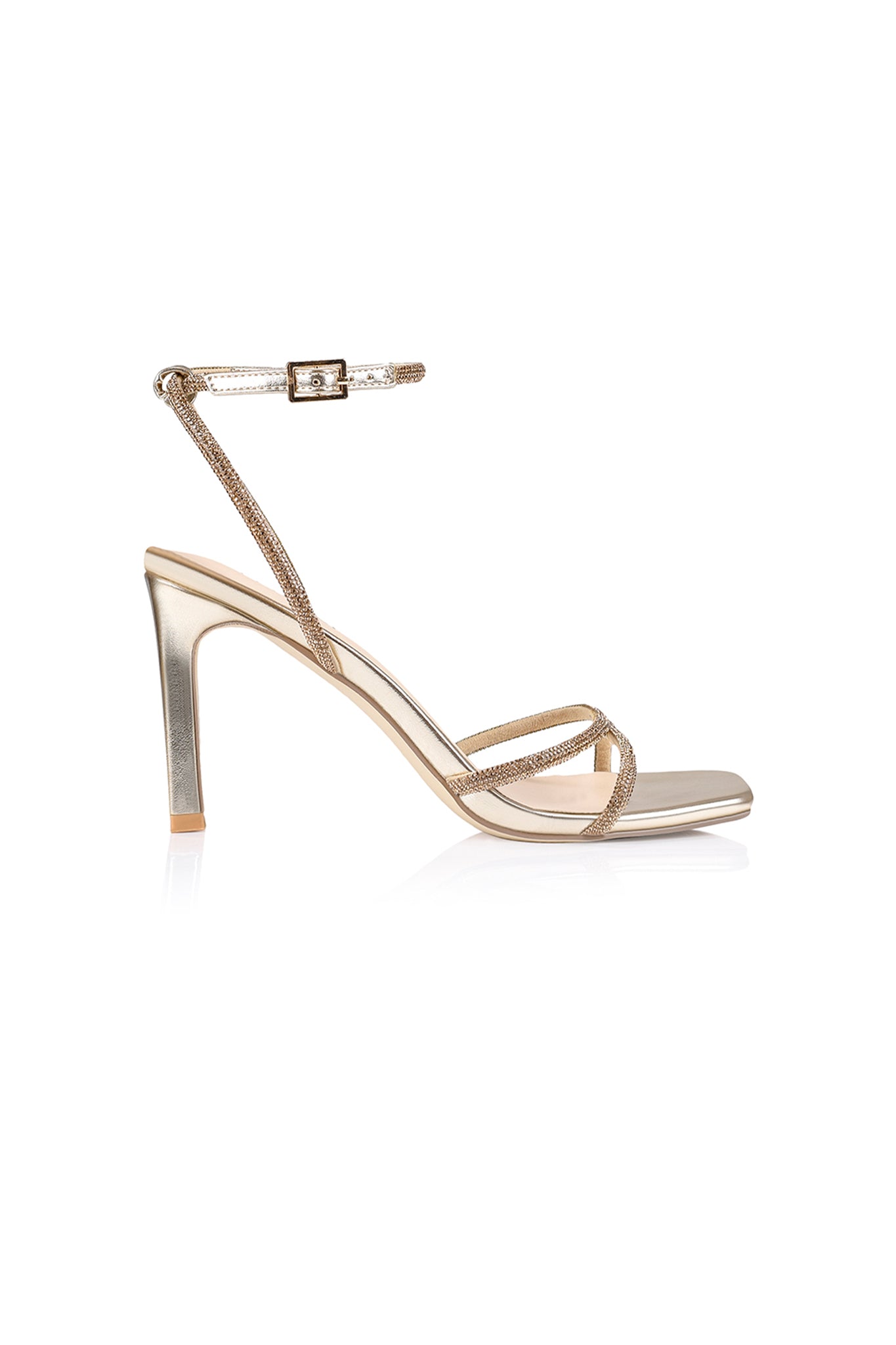 VERALi Kian Block Heel Sandals Champagne Smooth-Fable Dress