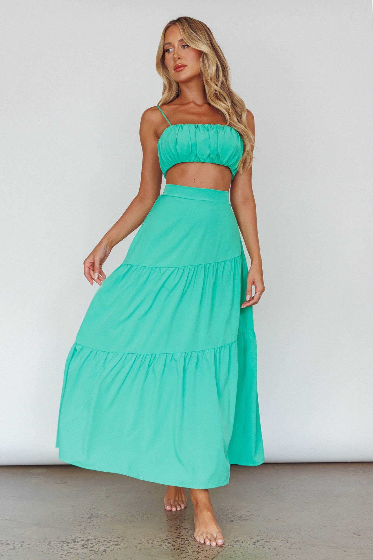 Bondi Waist Tie Maxi Skirt Apple-Fable Dress