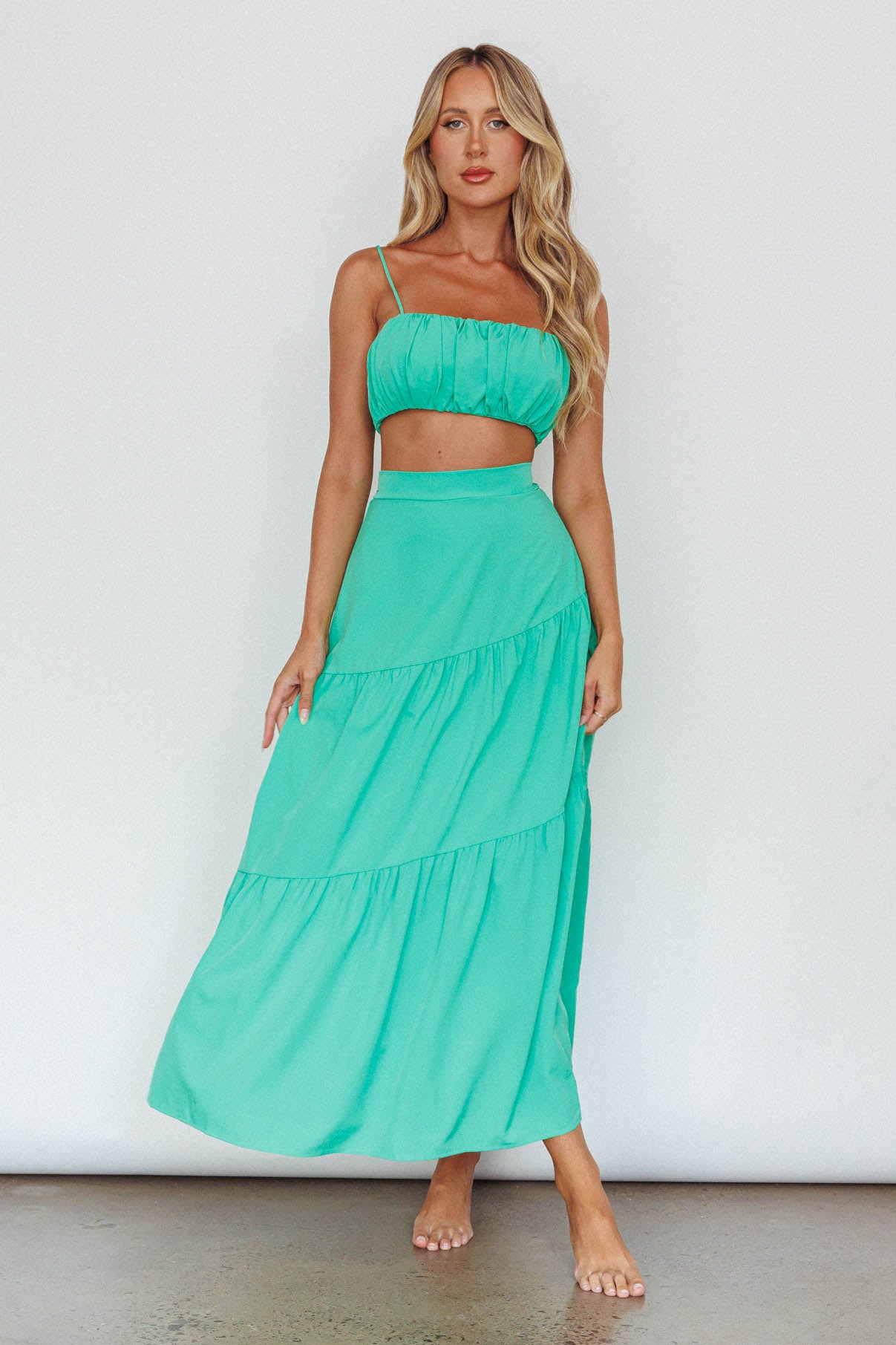 Bondi Waist Tie Maxi Skirt Apple-Fable Dress