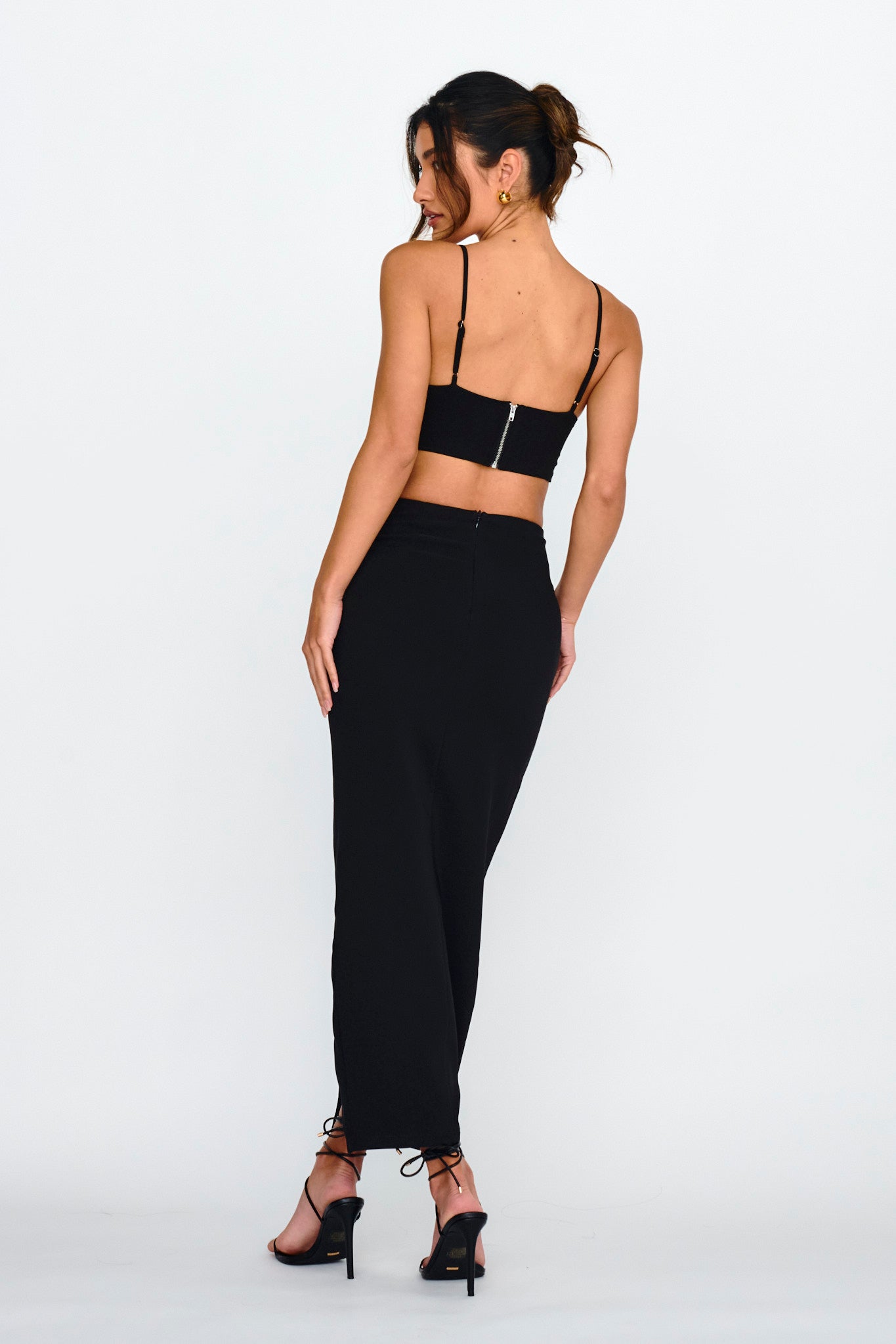 Next To You Thigh Split Skirt Black-Fable Dress