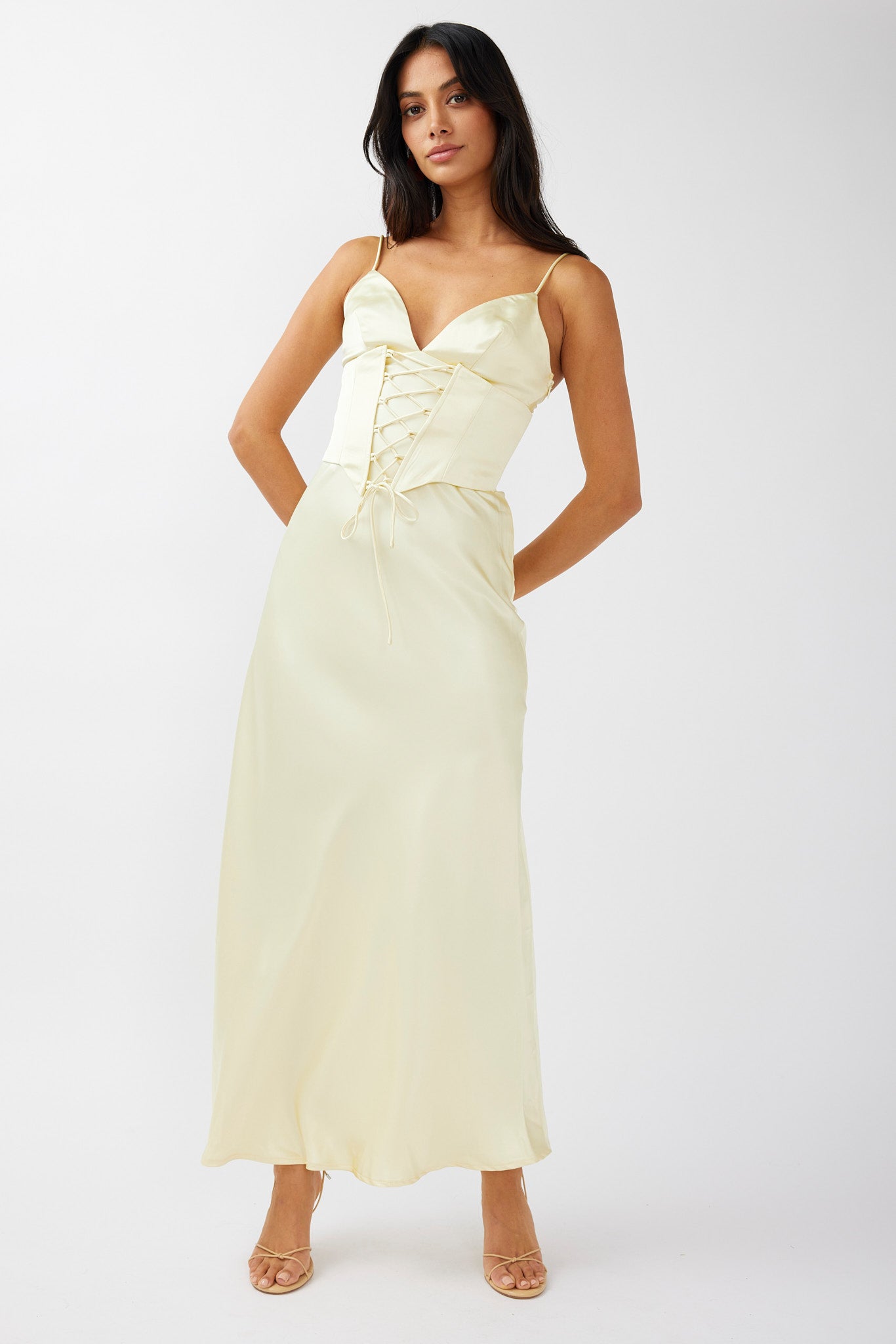 Downtown Cami Strap Corset Waist Dress Butter-Fable Dress