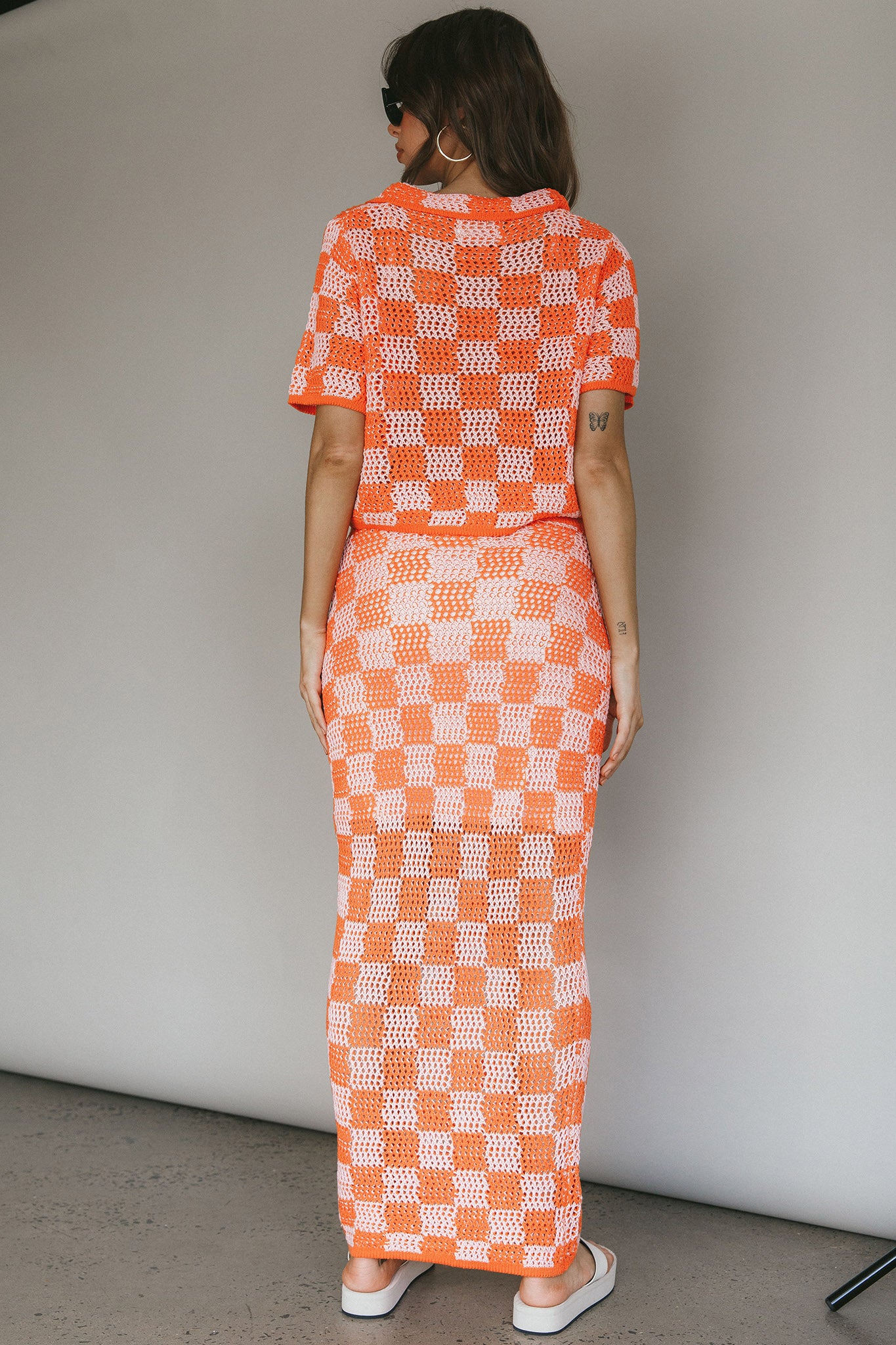 Byron Bay Crochet Buttoned Top Sunset-Fable Dress