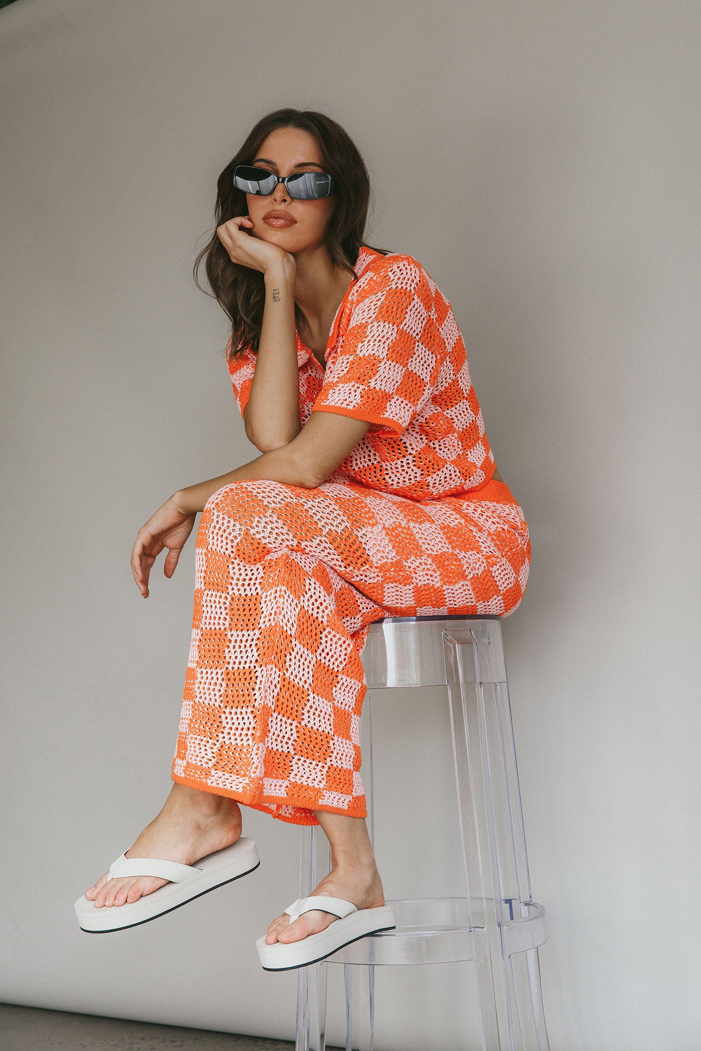 Byron Bay Crochet Buttoned Top Sunset-Fable Dress