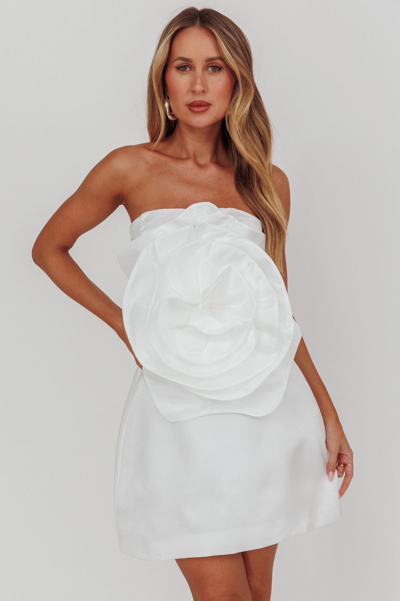 Count Down A-Line Mini Skirt Oyster-Fable Dress