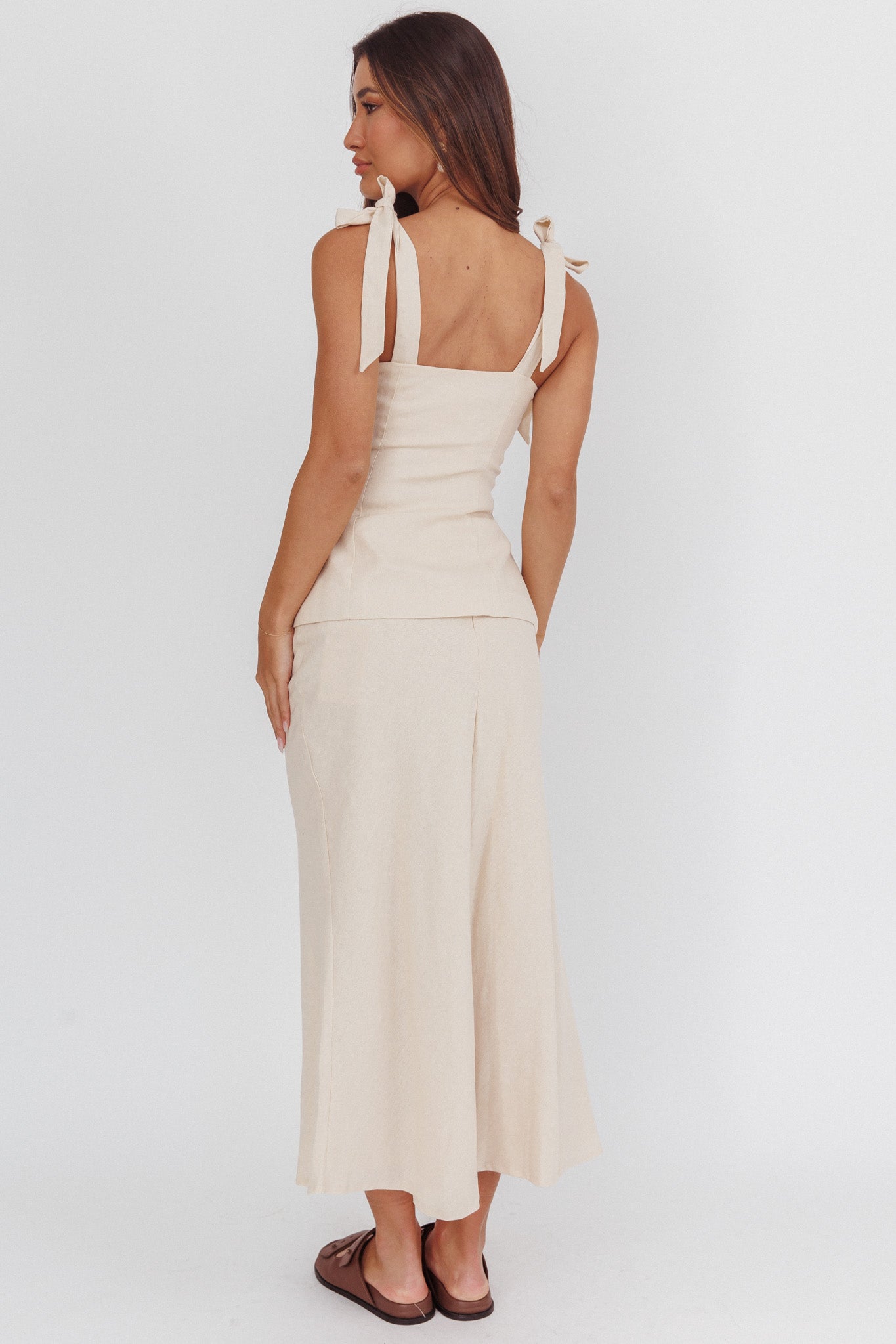 Post It Mid-Rise Maxi Skirt Cream-Fable Dress