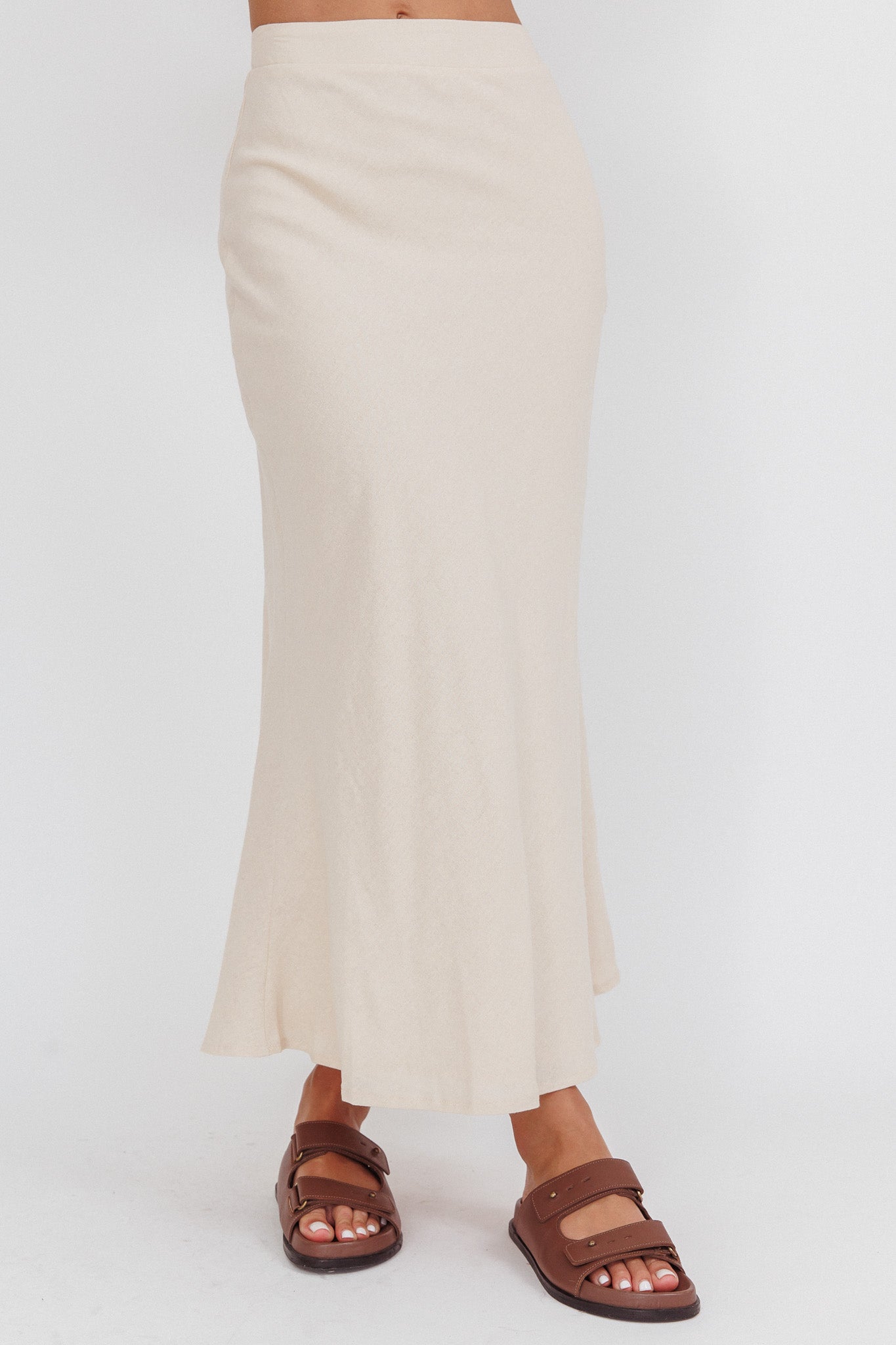 Post It Mid-Rise Maxi Skirt Cream-Fable Dress
