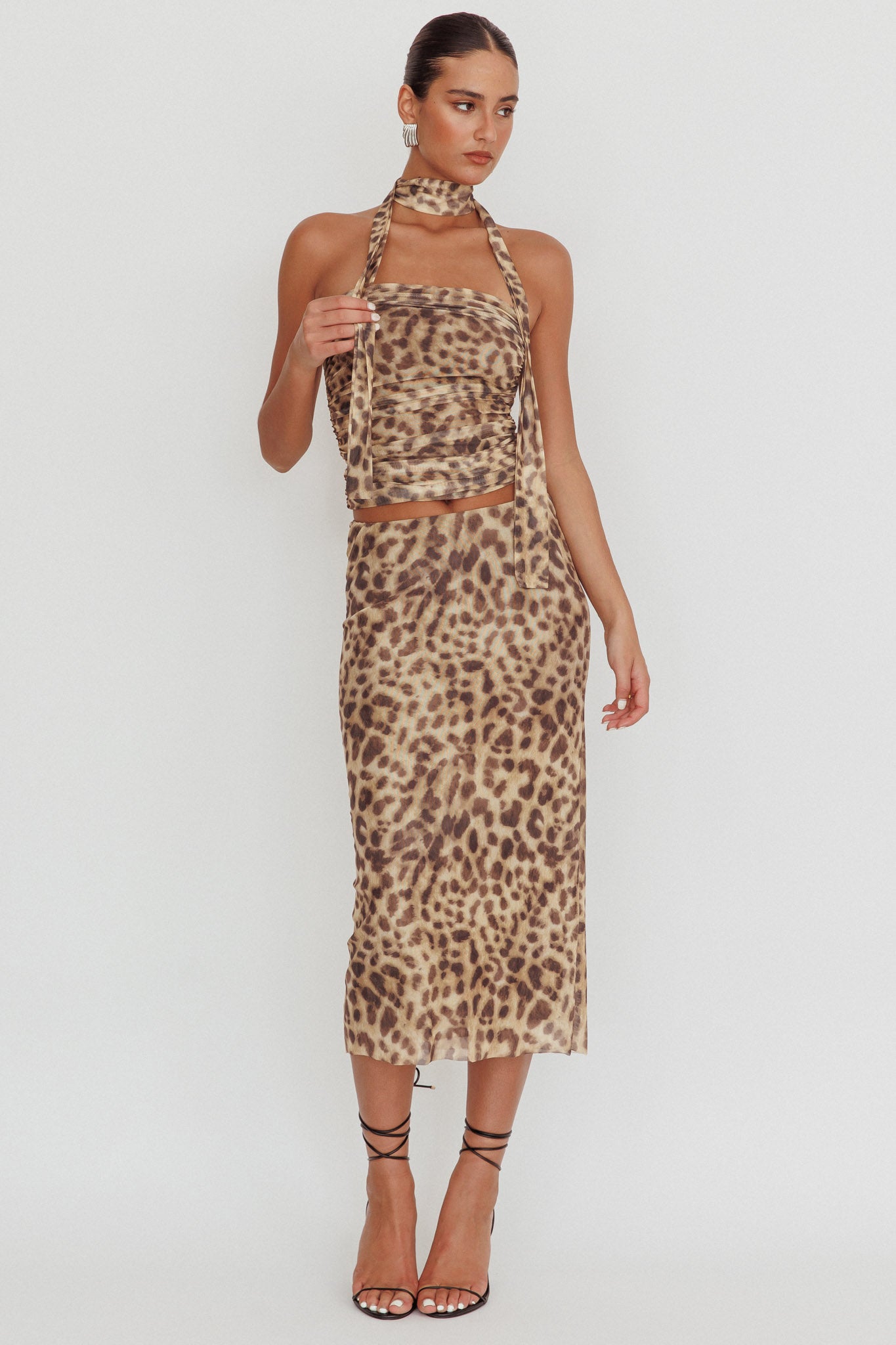 Meet Up Strapless Top Leopard-Fable Dress