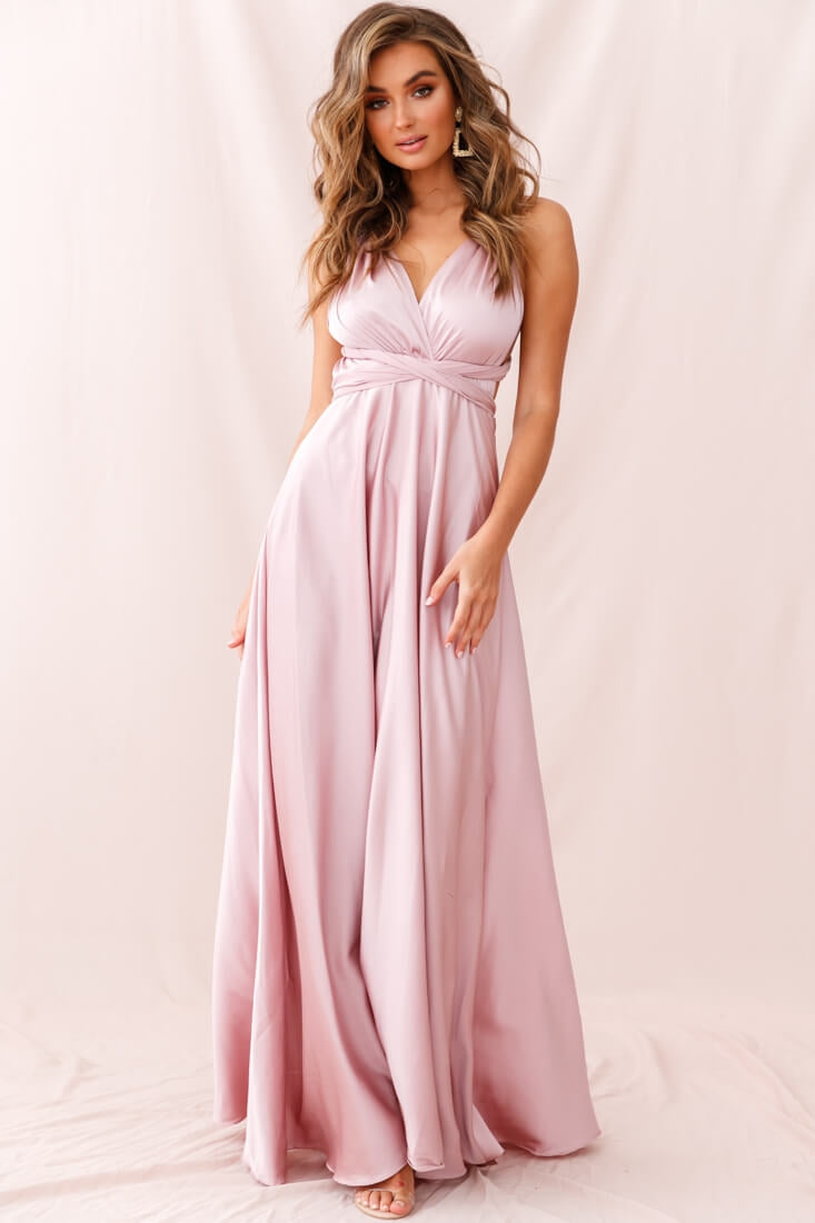 Ariana Multiway Maxi Dress Blush-Fable Dress