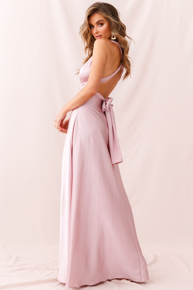 Ariana Multiway Maxi Dress Blush-Fable Dress