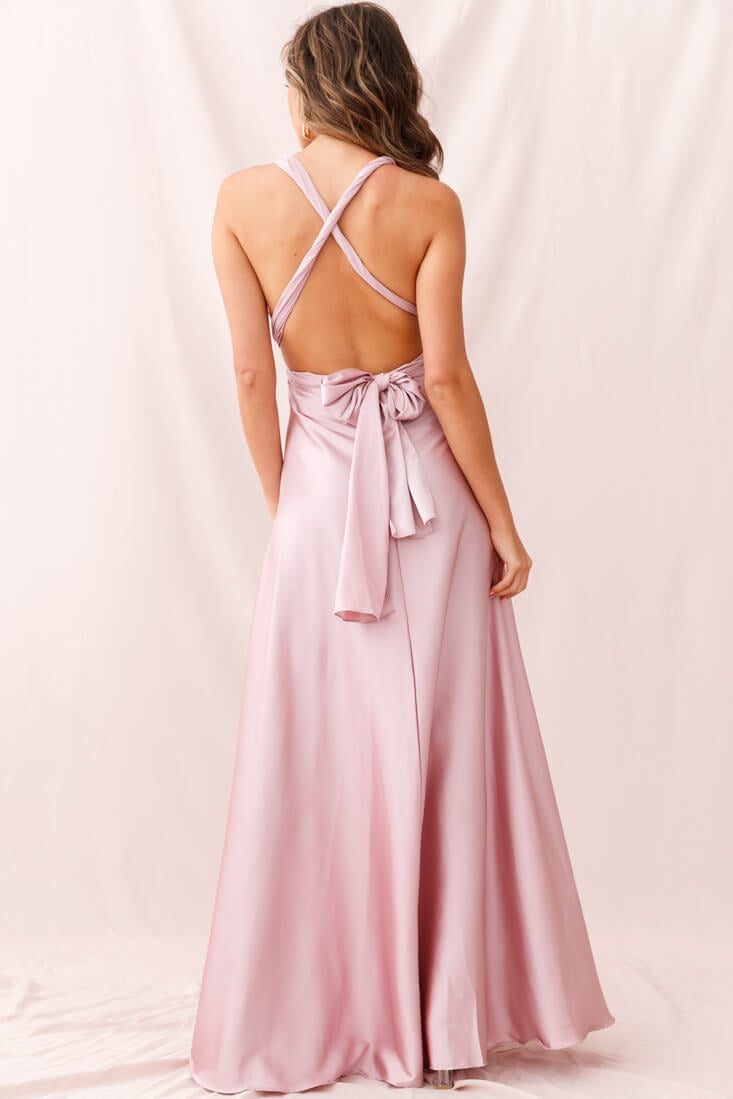 Ariana Multiway Maxi Dress Blush-Fable Dress