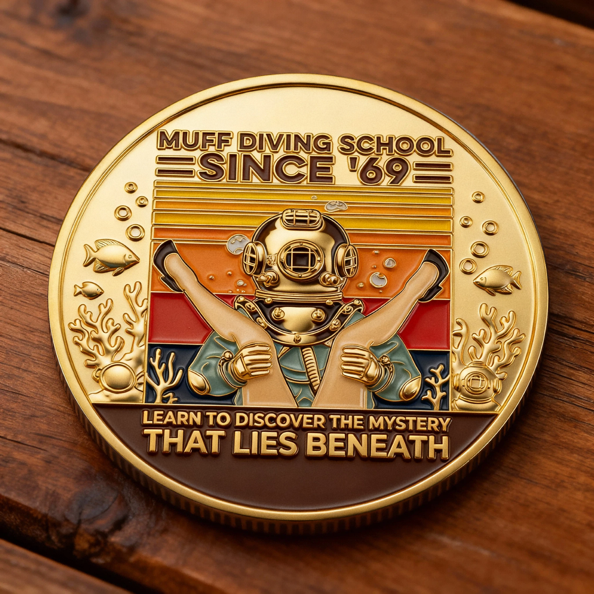 🏆Flash Sale 60% OFF - 🏴‍☠️ “Muff Diving School – Since ’69” Commemorative Challenge Coin