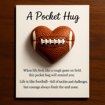 🏈Handmade American Football Pocket Hug with Gift Card