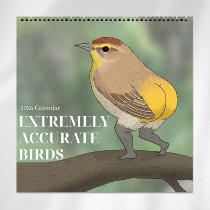 📅Extremely Accurate Birds 2026 Wall Calendar, Gag Gifts for the Bird Love, Secret Santa