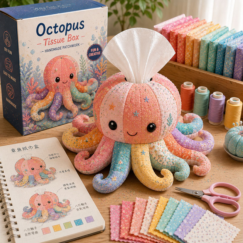 🌟 Crafty Critters DIY Tissue Box Kit – Fun Animal & Ocean Friends! 🌟