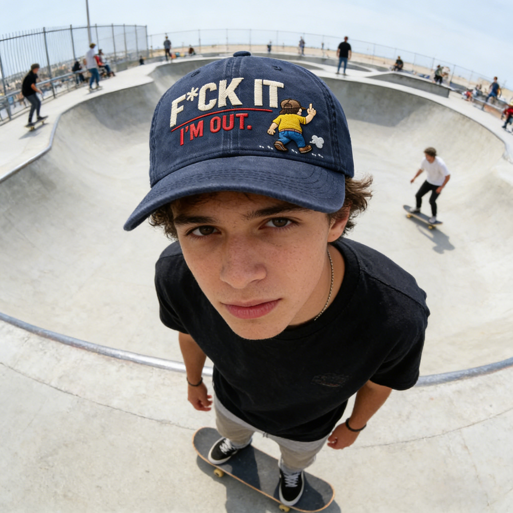 "FU*K IT, I'M OUT." Rebellious Embroidered Cap 😎🖕