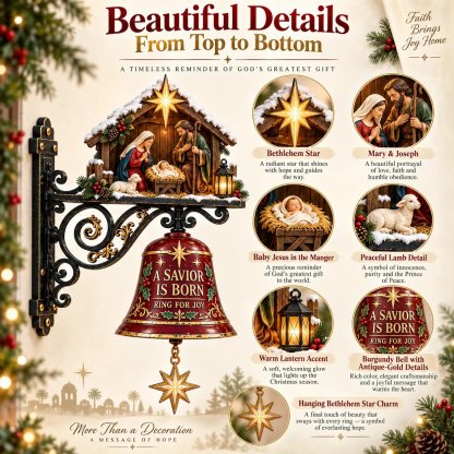 ✨ Jesus Nativity Christmas Door Bell - Welcome Christmas With The Story Of Jesus