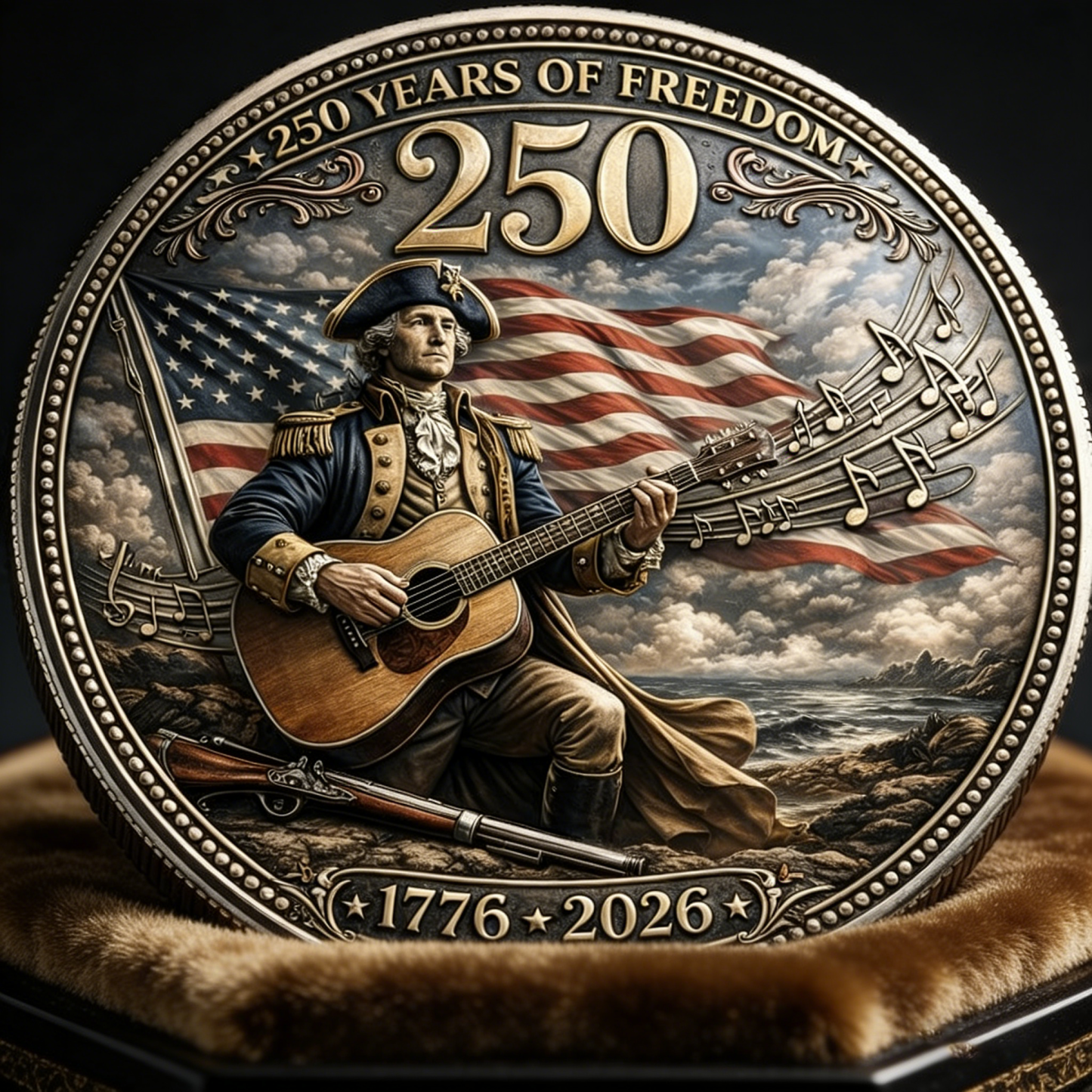 🔥LAST DAY 39% OFF-250th Anniversary Commemorative Coin" 🎸🗽