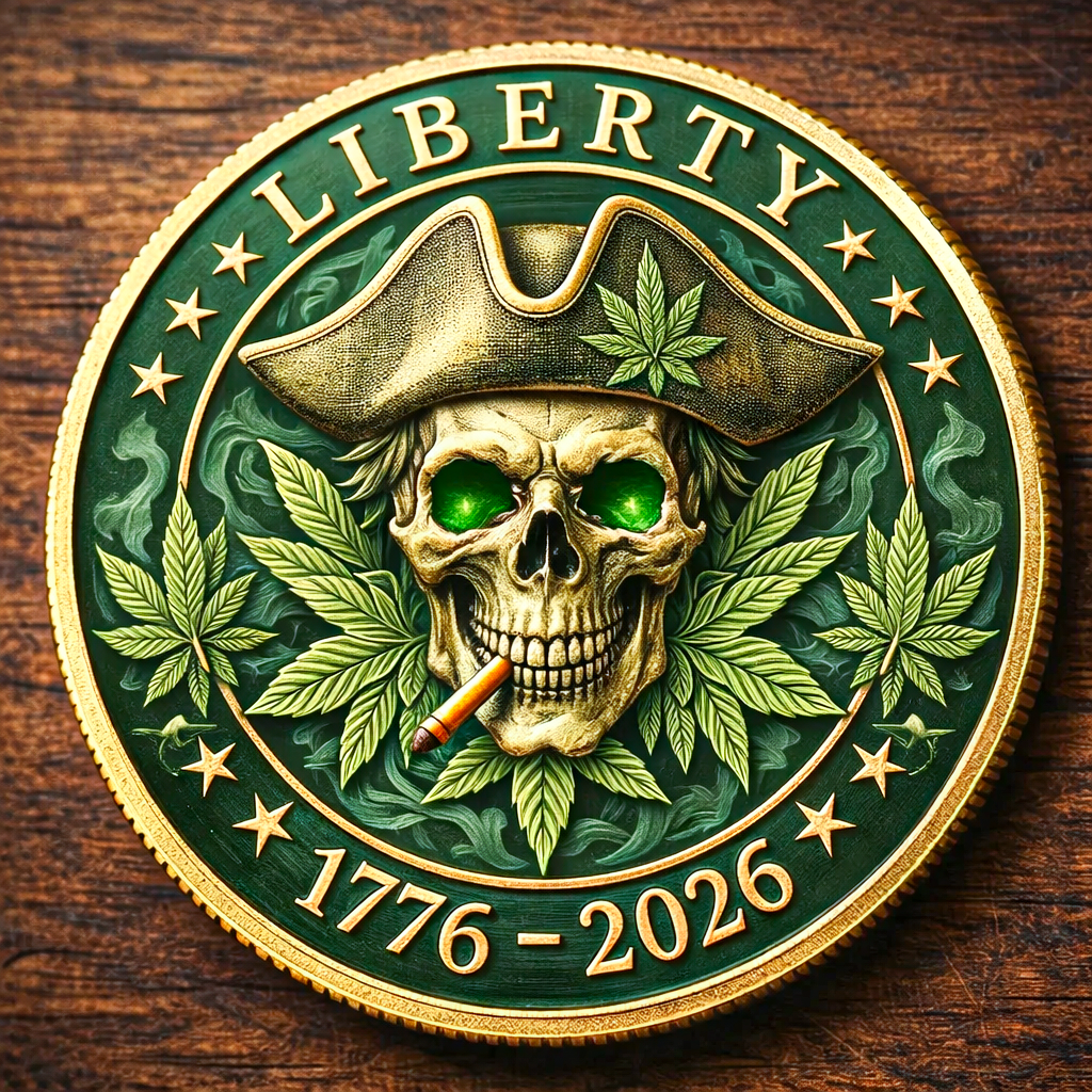 250th Anniversary of Freedom Commemorative Coin" 💀🍃