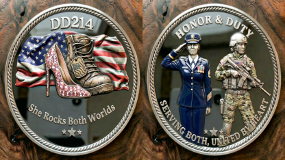 🏆Last Day 60% OFF - "She Rocks Both Worlds" DD214 Commemorative Coin 🎖️👢👠