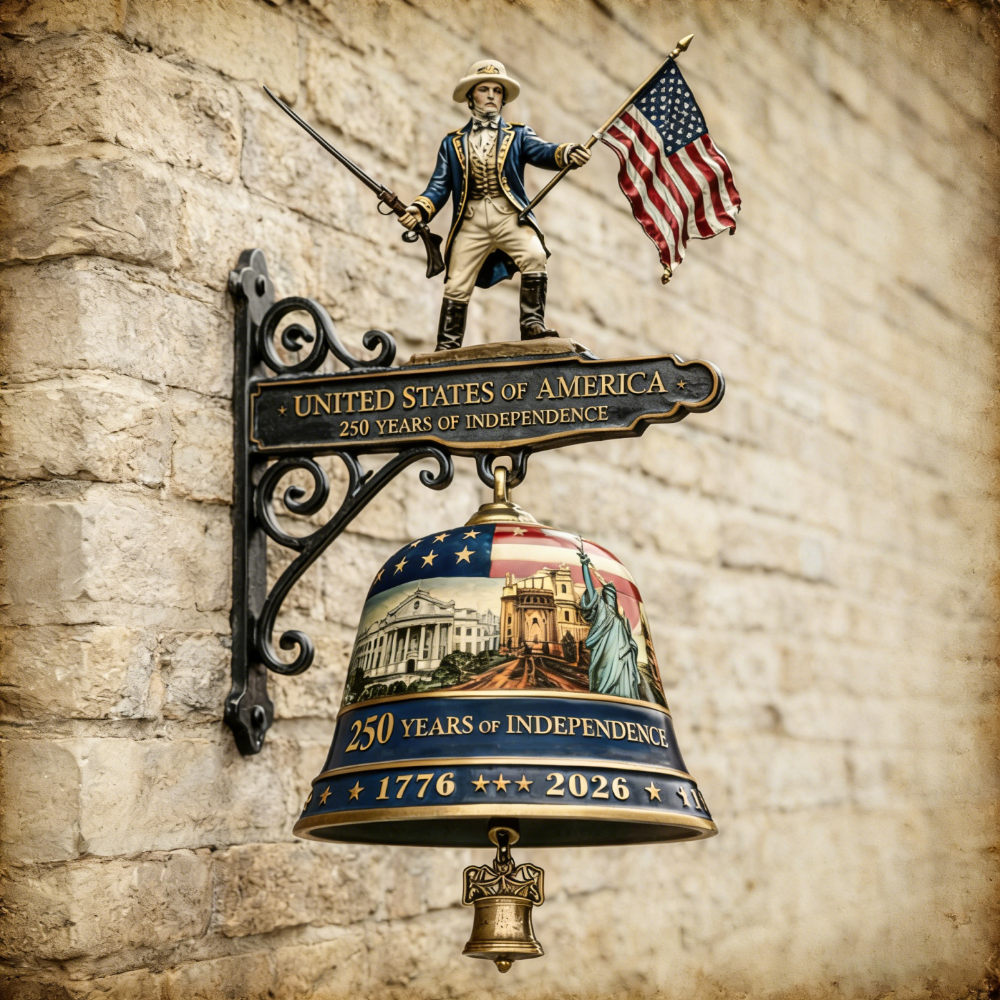 "Washington's Triumph Bell: 250 Years of Freedom" 🇺🇸🔔