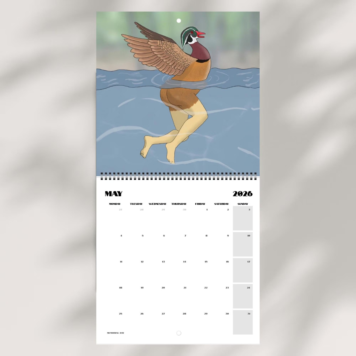 📅Extremely Accurate Birds 2026 Wall Calendar, Gag Gifts for the Bird Love, Secret Santa