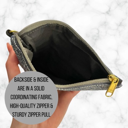 Beaded Cross Zipper Pouch | Catholic Coin Purse, Rosary Holder